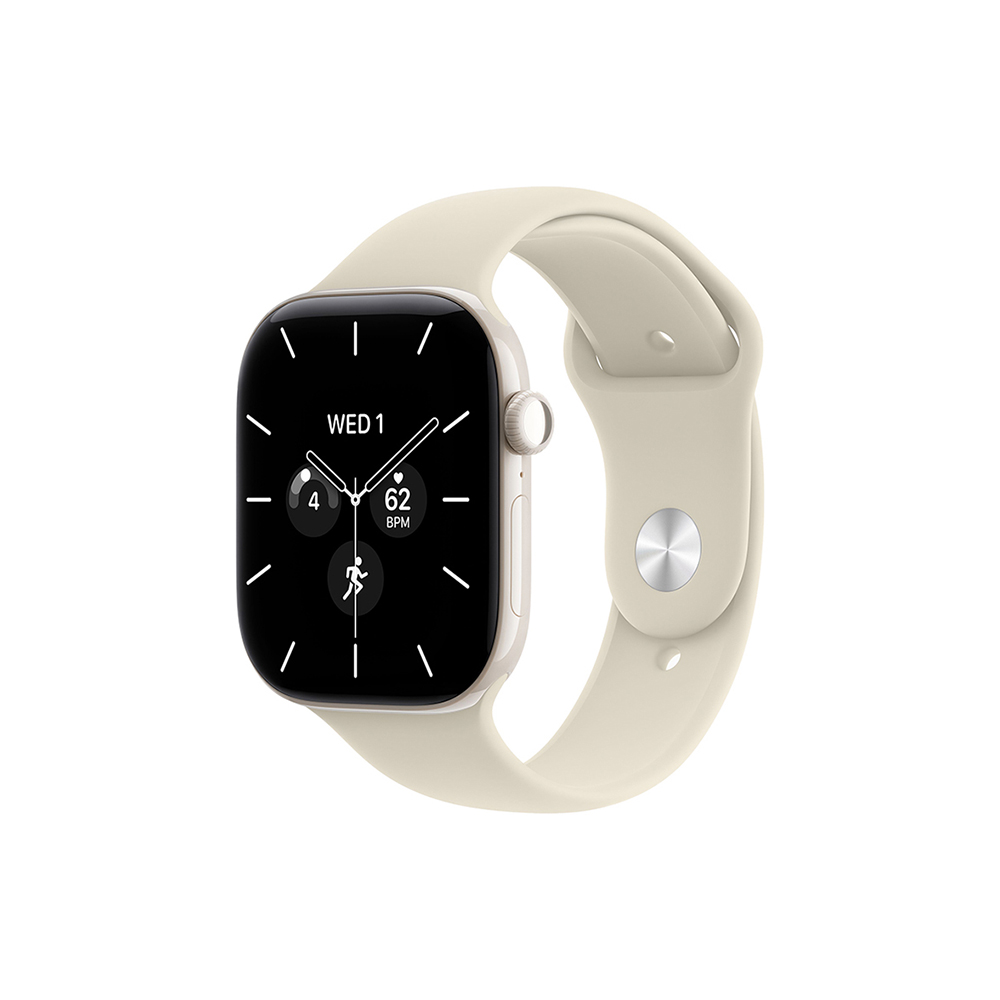 Watch S12 Cellular 42 mm – keramické pouzdro Perlově bílá, sportovní řemínek Písková – M/L