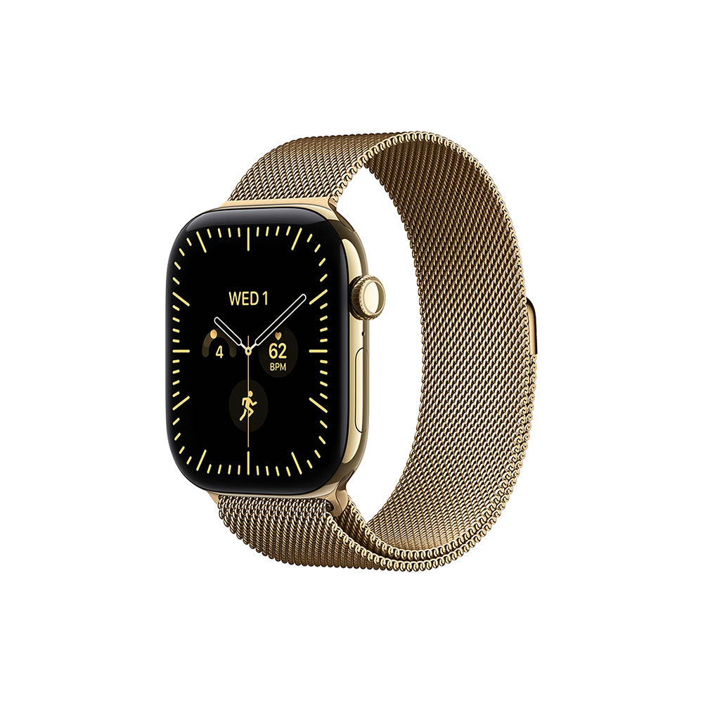 Watch S12 Cellular 42 mm – titanové pouzdro Zářivě zlatá, milánský tah Zářivě zlatá