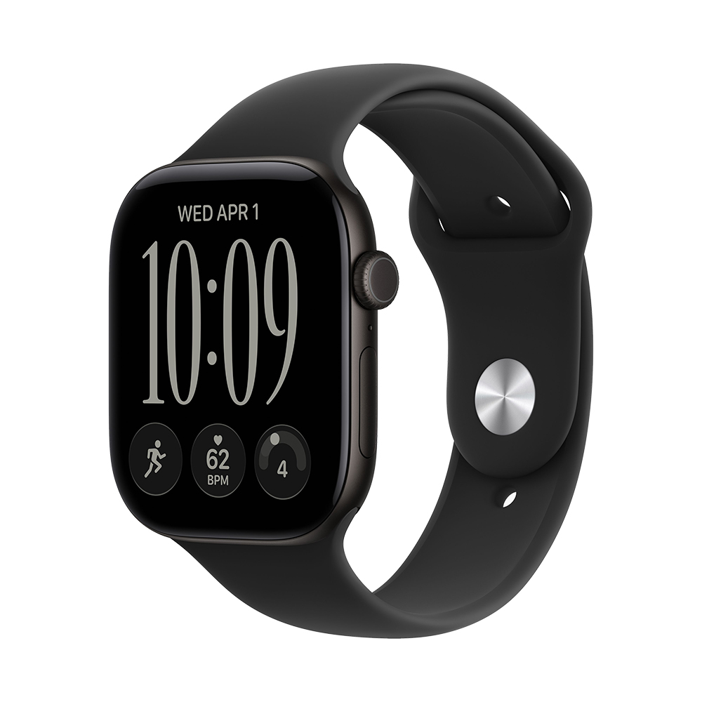 Watch S12 Cellular 46 mm – hliníkové pouzdro Černá, sportovní řemínek Černá – S/M
