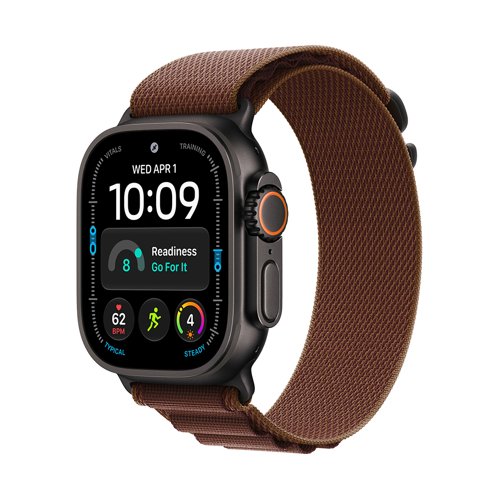 Watch Ultra 4 Cellular 49 mm – titanové pouzdro Černá, alpský tah Vínová – L