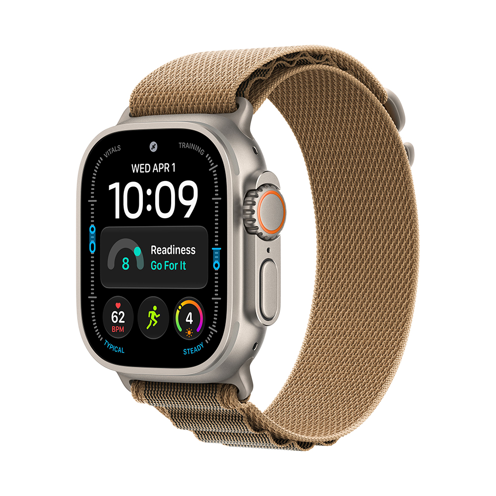 Watch Ultra 4 Cellular 49 mm – titanové pouzdro Přírodní, alpský tah Pouštní – L