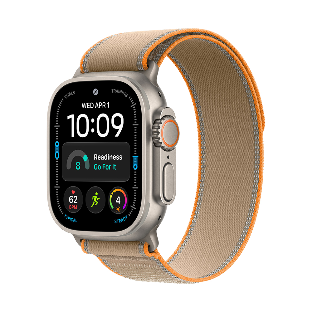 Watch Ultra 4 Cellular 49 mm – titanové pouzdro Přírodní, trailový tah Písková – S/M