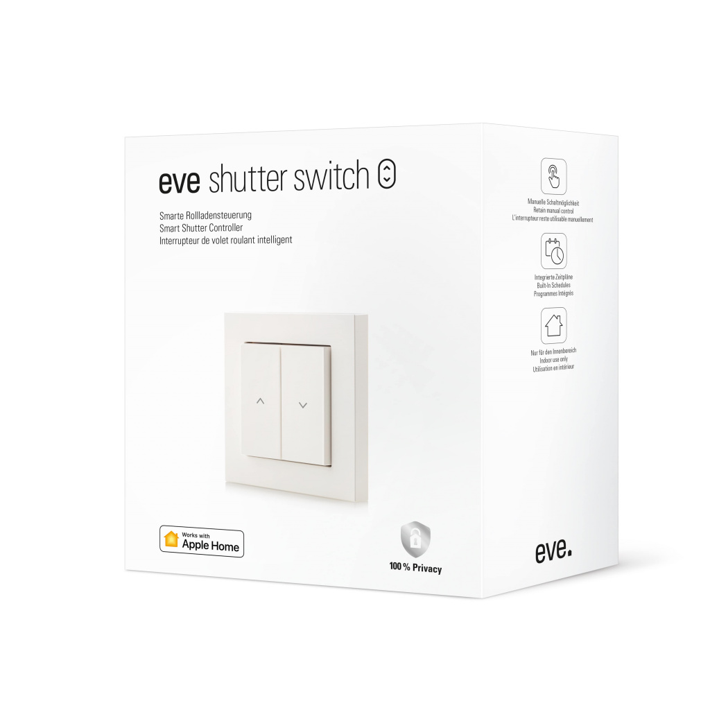 Eve Shutter Switch Smart Shutter Controller (built-in schedules, adaptive shading) - Thread compatible