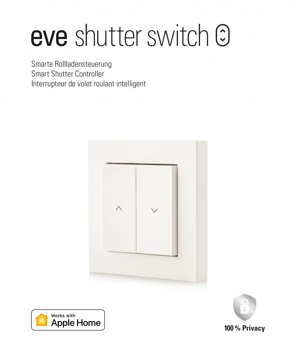 Eve Shutter Switch Smart Shutter Controller (built-in schedules, adaptive shading) - Thread compatible
