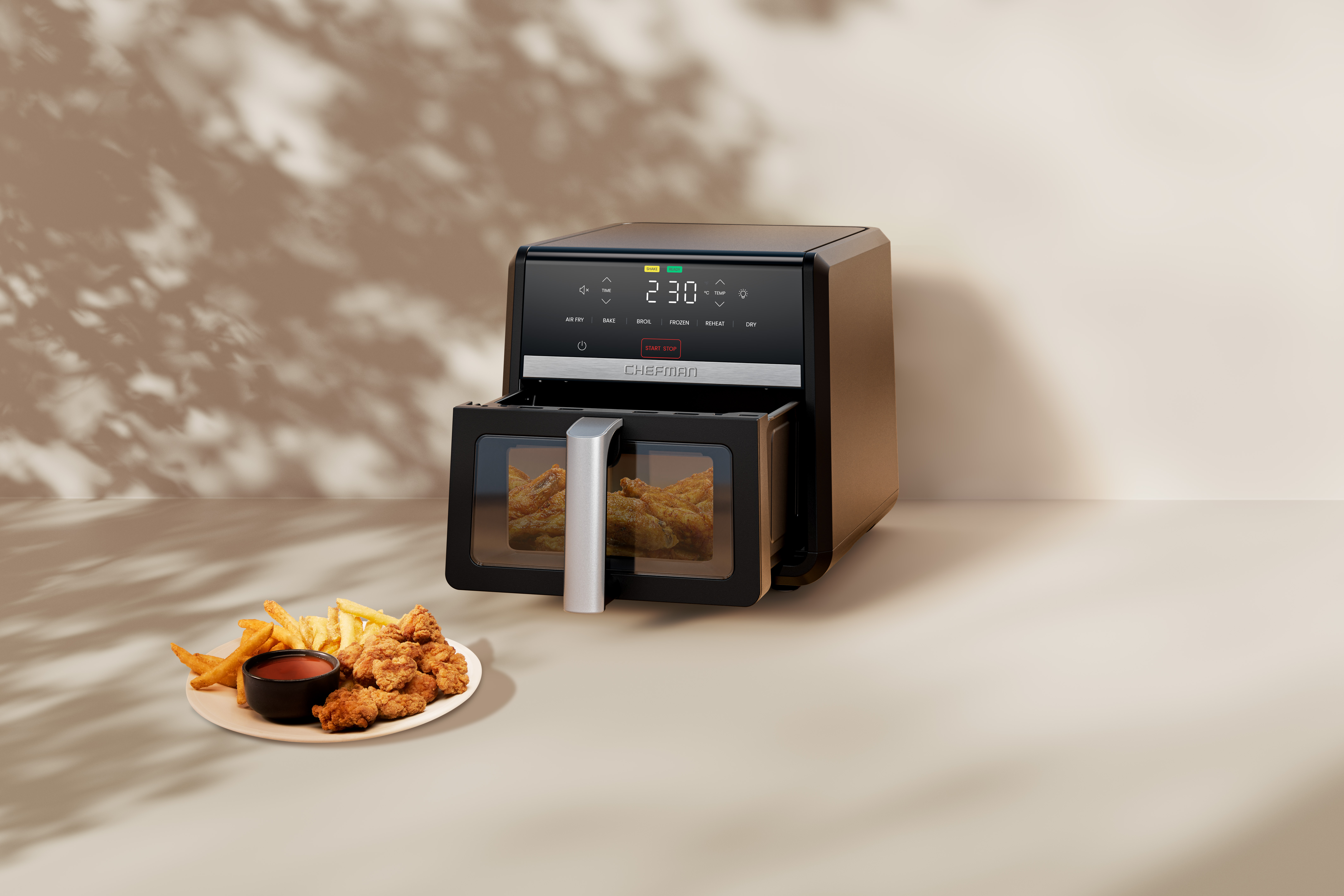 Chefman TurboFry Touch Digital Air Fryer XL 8.5L DC Motor Window