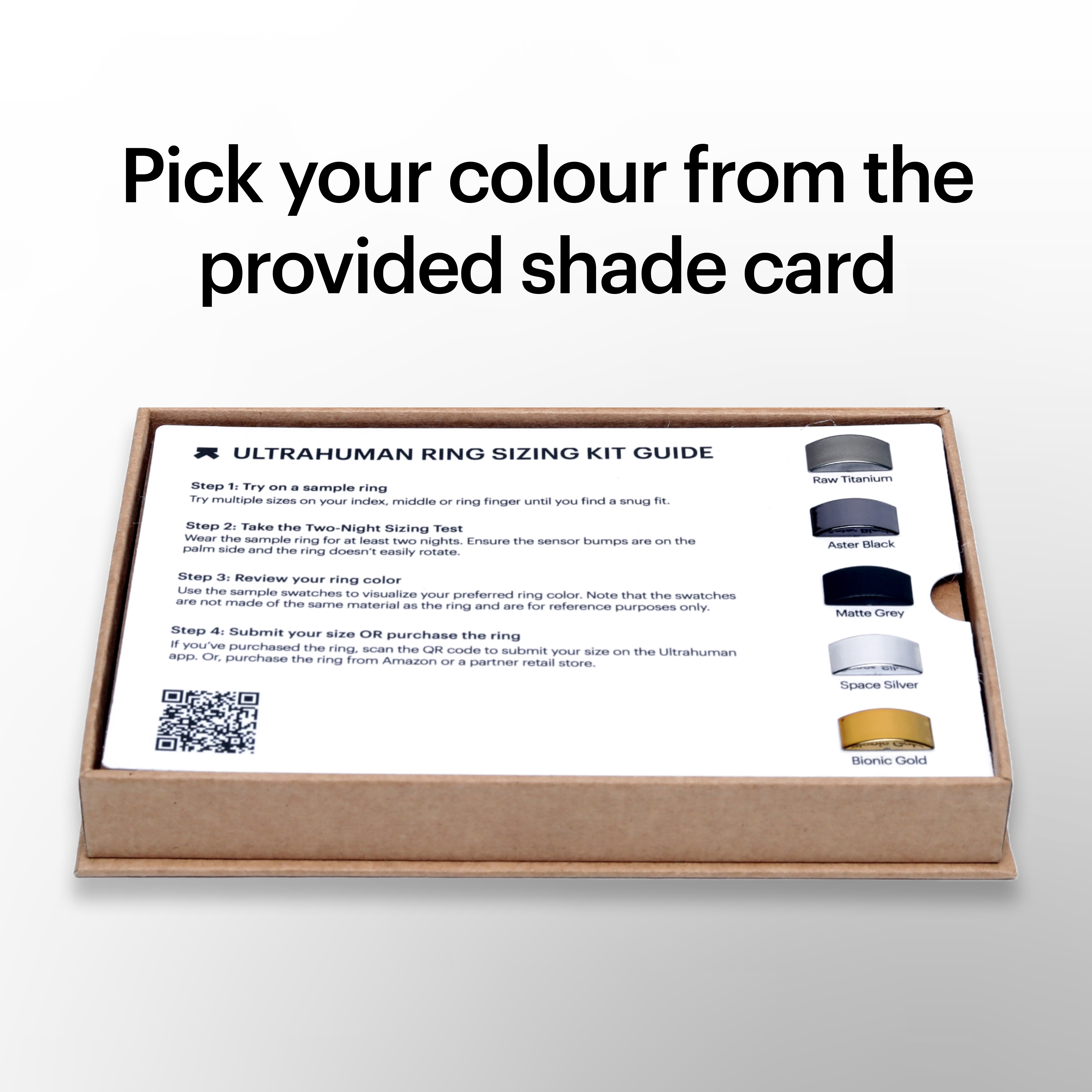 Ultrahuman Ring Air Sizing Kit with Swatches