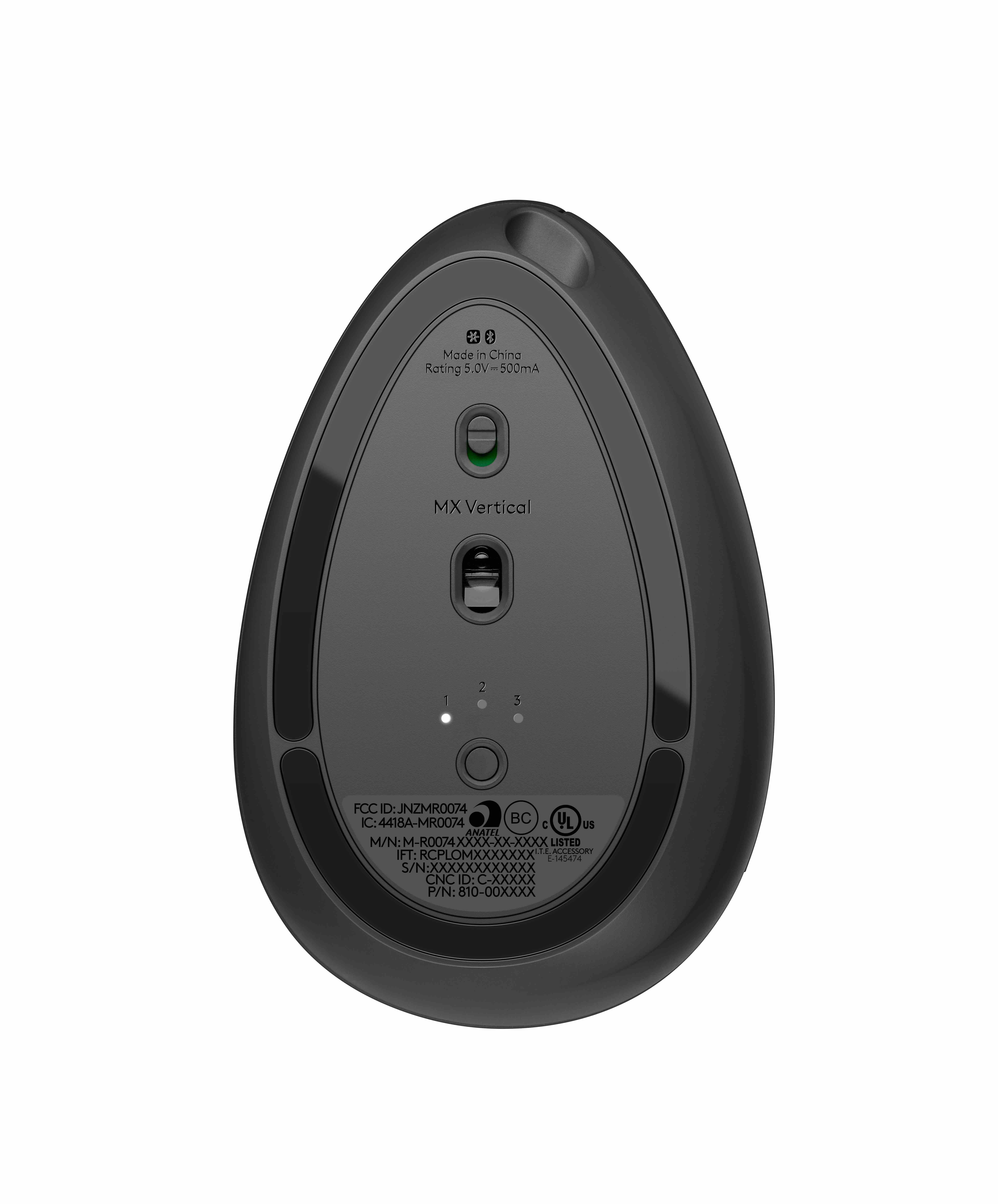 Logitech MX Vertical Advanced Ergonomic mouse-2.4GHZ/BT-N/A-EMEA28-935 - Graphite
