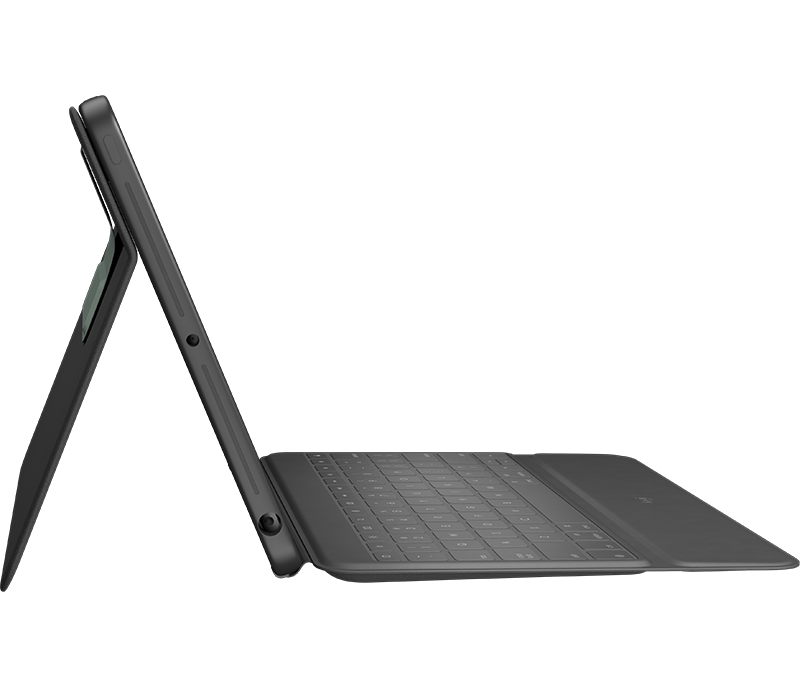 Logitech Rugged Folio Ultra-protective keyboard case with Smart Connector for iPad (7th, 8th and 9th gen) - Graphite - UK