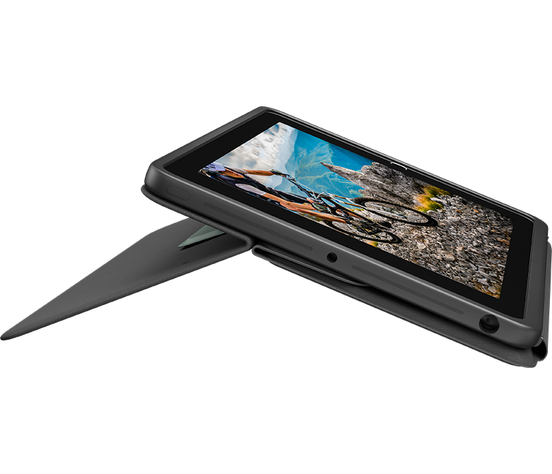 Logitech Rugged Folio Ultra-protective keyboard case with Smart Connector for iPad (7th, 8th and 9th gen) - Graphite - UK