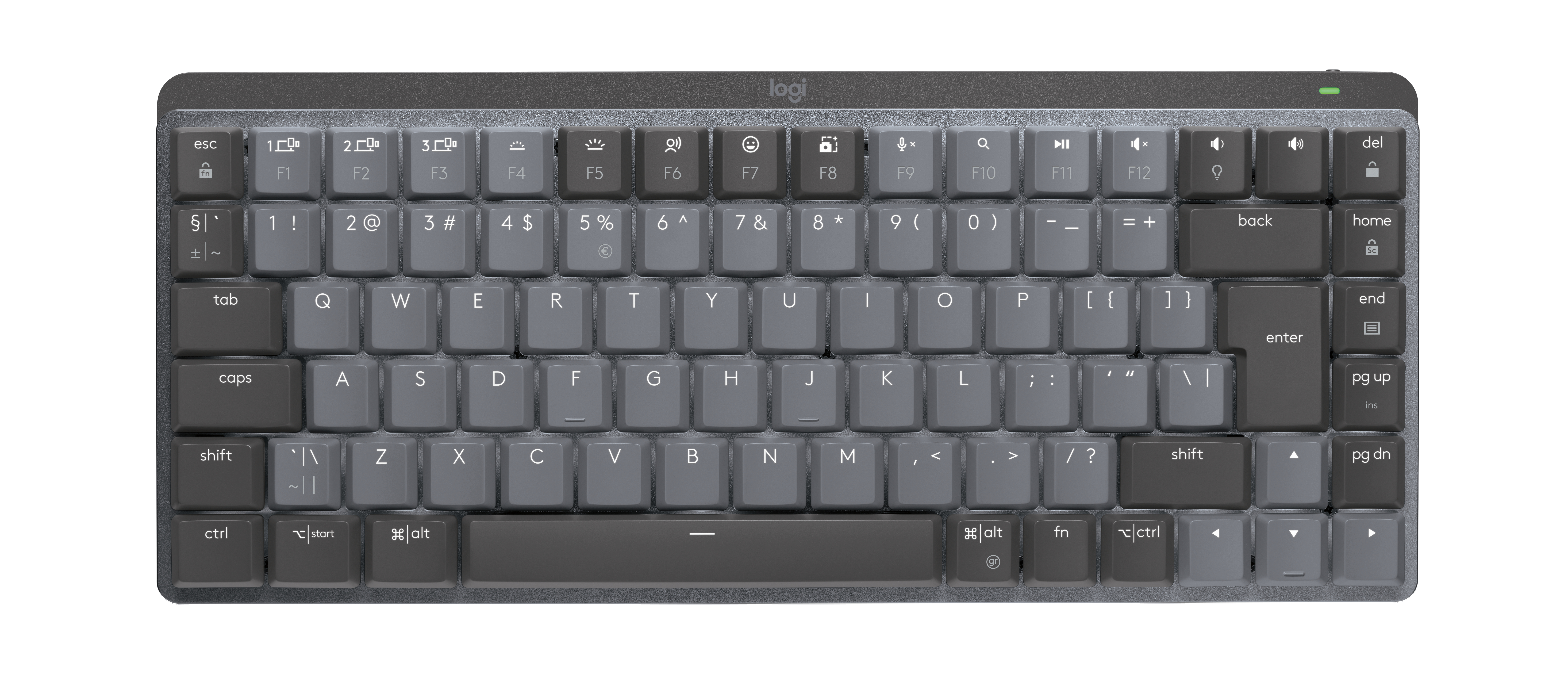 Logitech MX Mechanical Mini Minimalist Wireless Illuminated Keyboard-2.4GHZ/BT-N/A-EMEA28-9 Tacrtile - Graphite - US INT'L