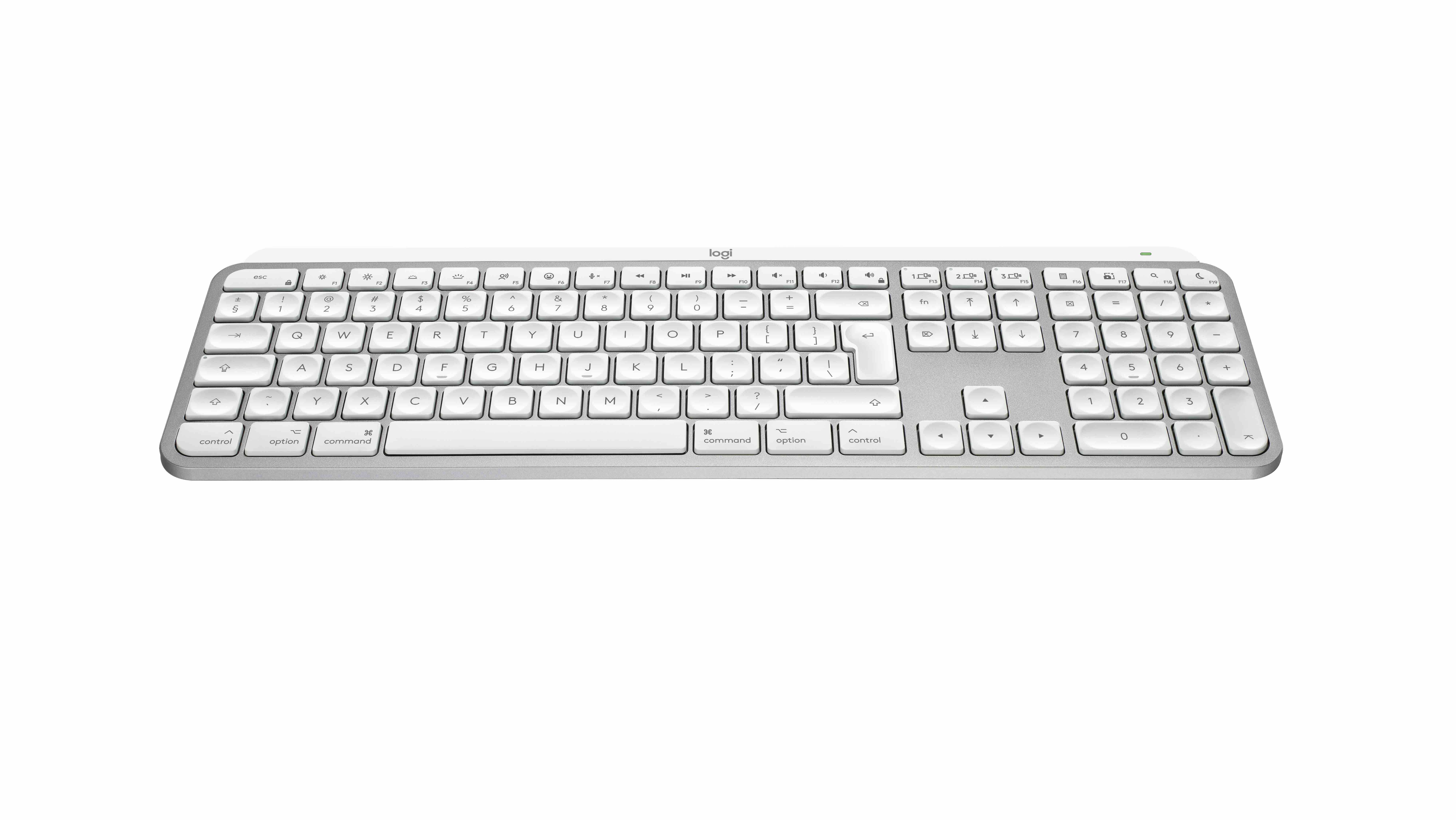 Logitech MX Keys S for Mac Compact Wireless Performance Mouse - Pale Grey - US/INT