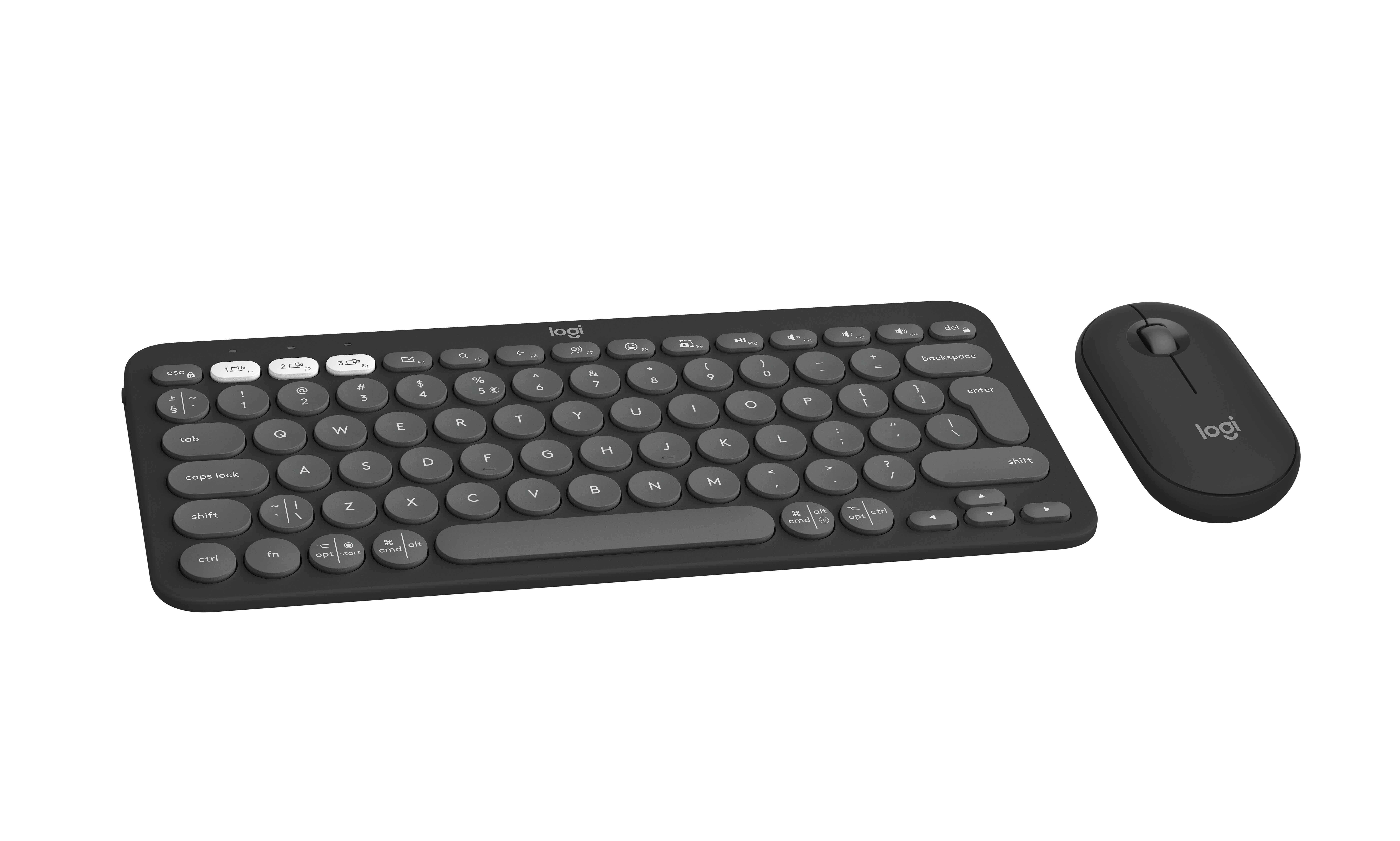 Logitech Pebble 2 Combo Slim Bluetooth keyboard and mouse for Mac - Graphite - US