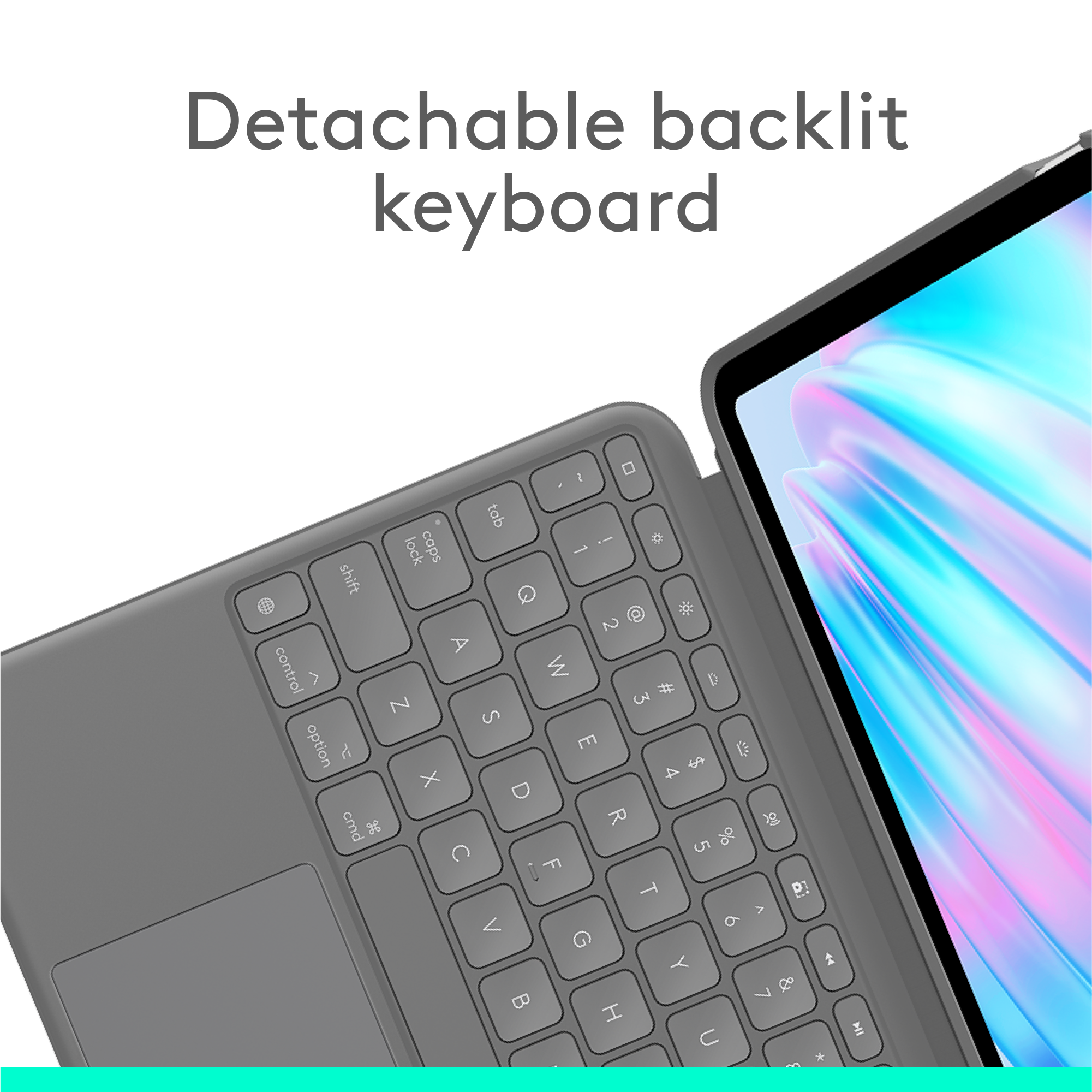 Logitech Combo Touch iPad Air 11-inch (M2)-OXFORD-935OLD948-US,EMEA - Grey - US INT'L