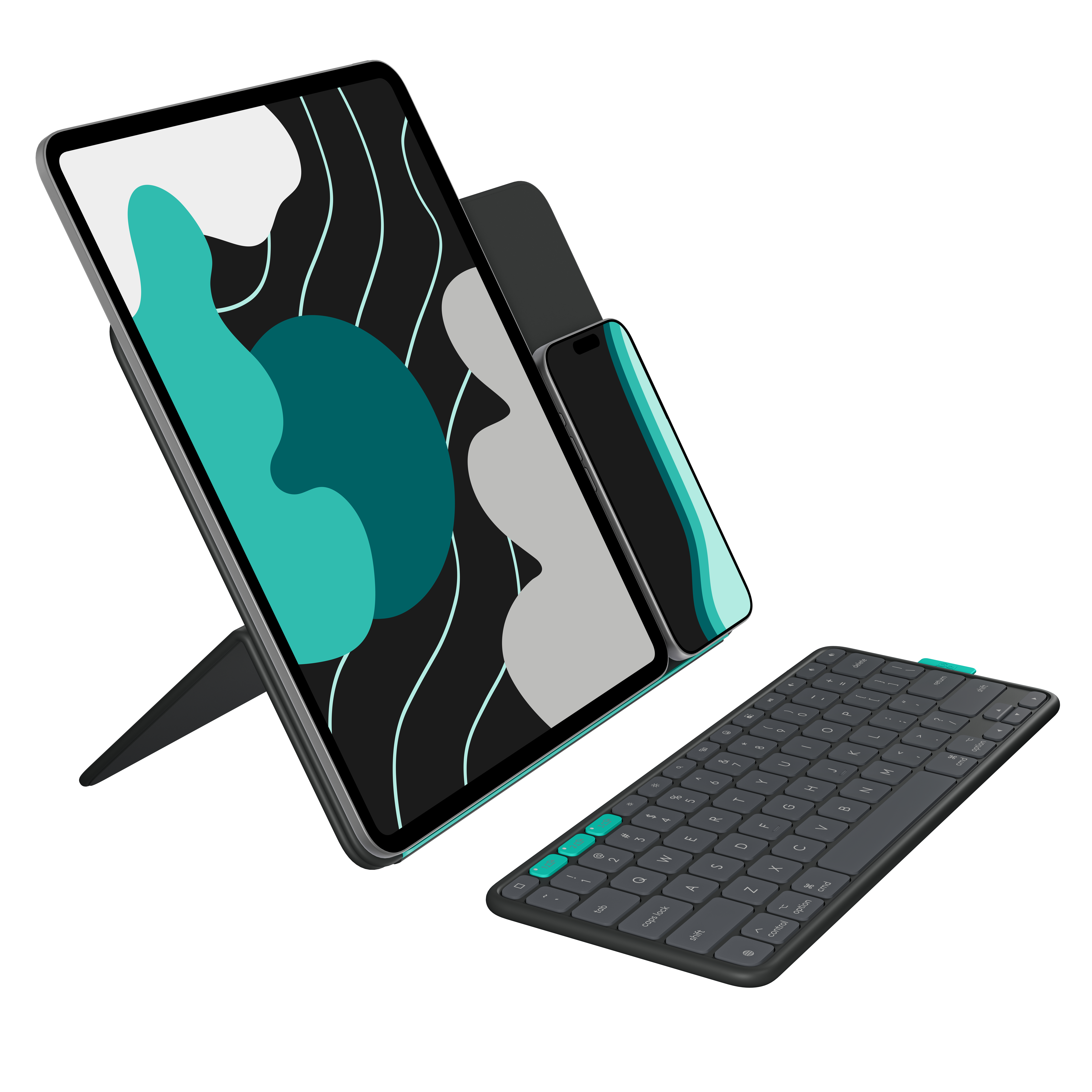 Logitech Flip Folio keyboard case for iPad Pro & Air 13" Graphite - US