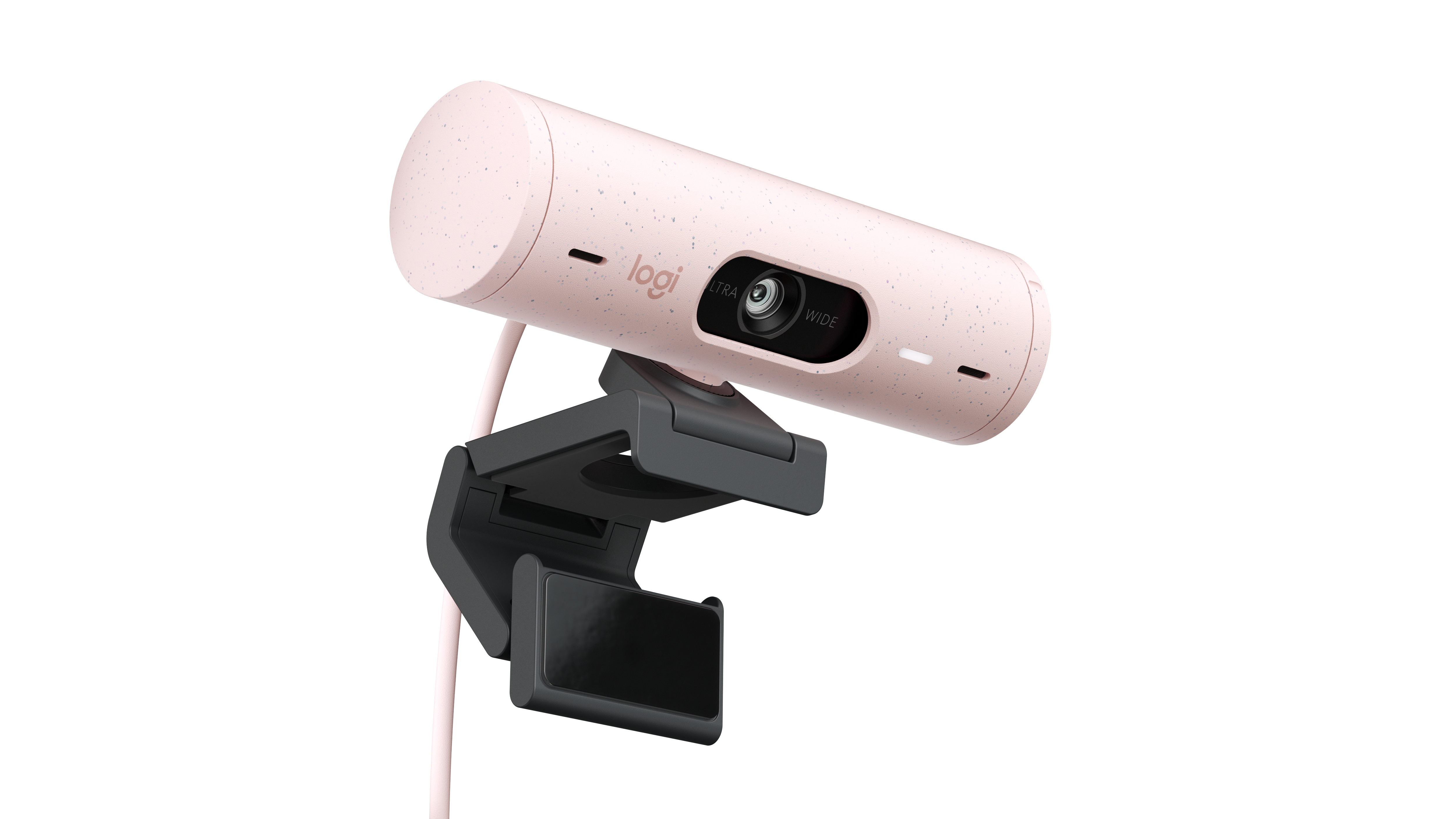 Logitech Brio 500 Full HD 1080p webcam w light correction, auto-framing, & Show Mode - Rose