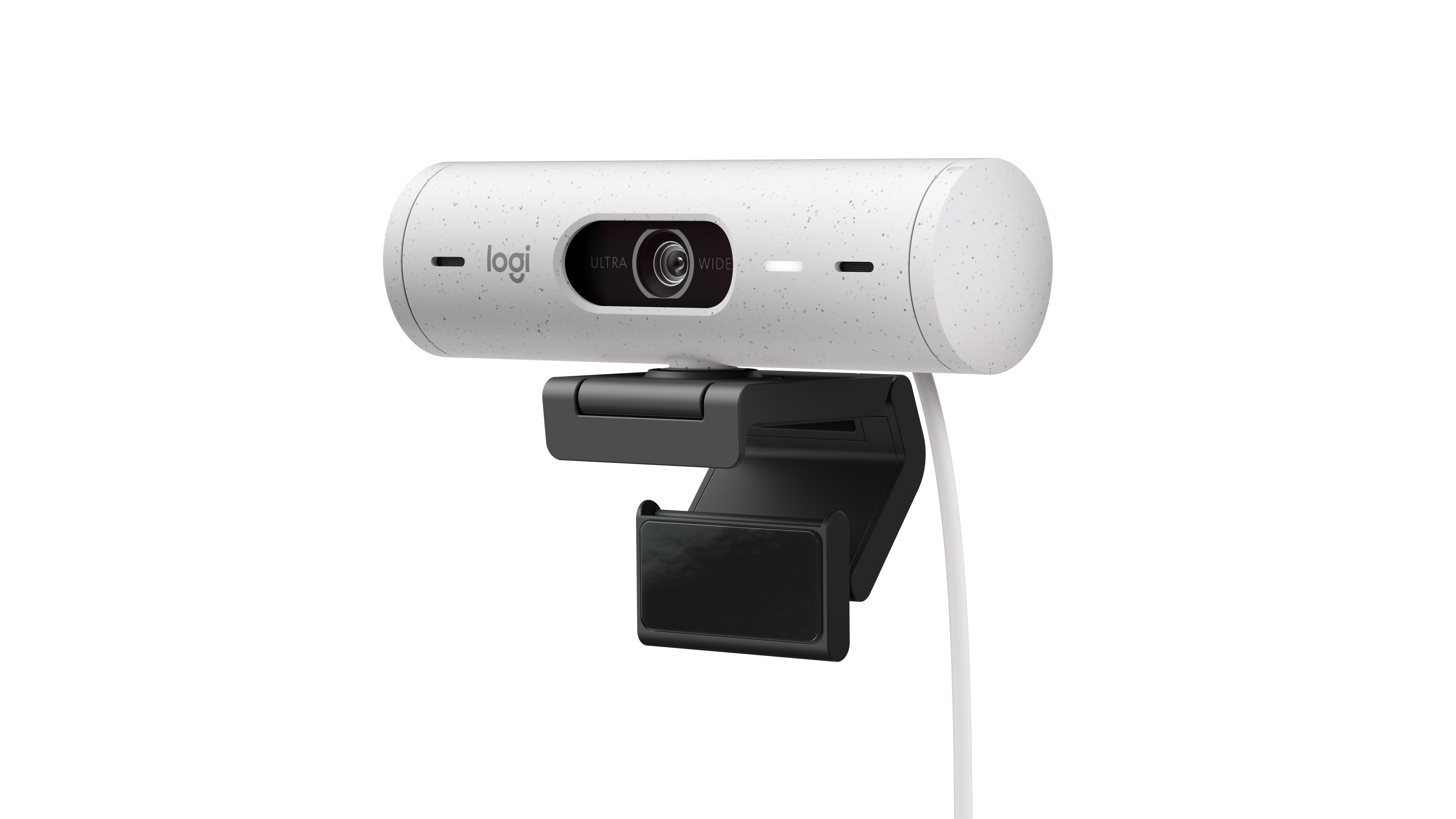 Logitech Brio 500 Full HD 1080p webcam w light correction, auto-framing, & Show Mode - Off White