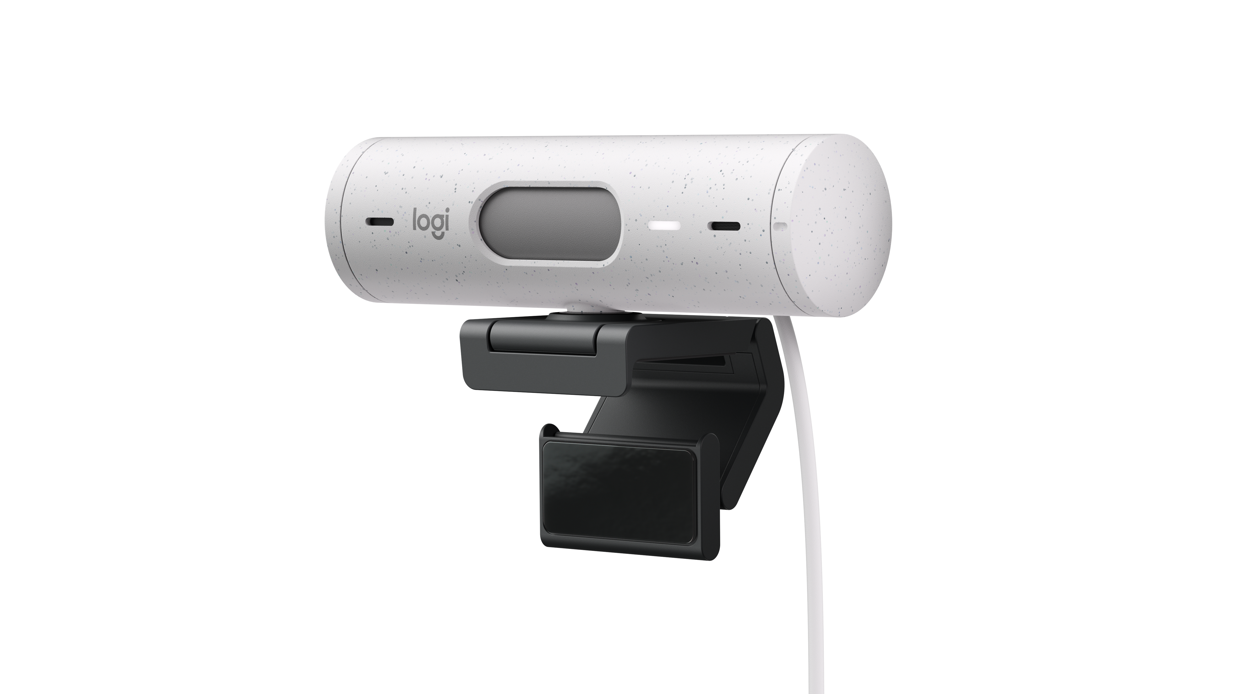 Logitech Brio 500 Full HD 1080p webcam w light correction, auto-framing, & Show Mode - Off White