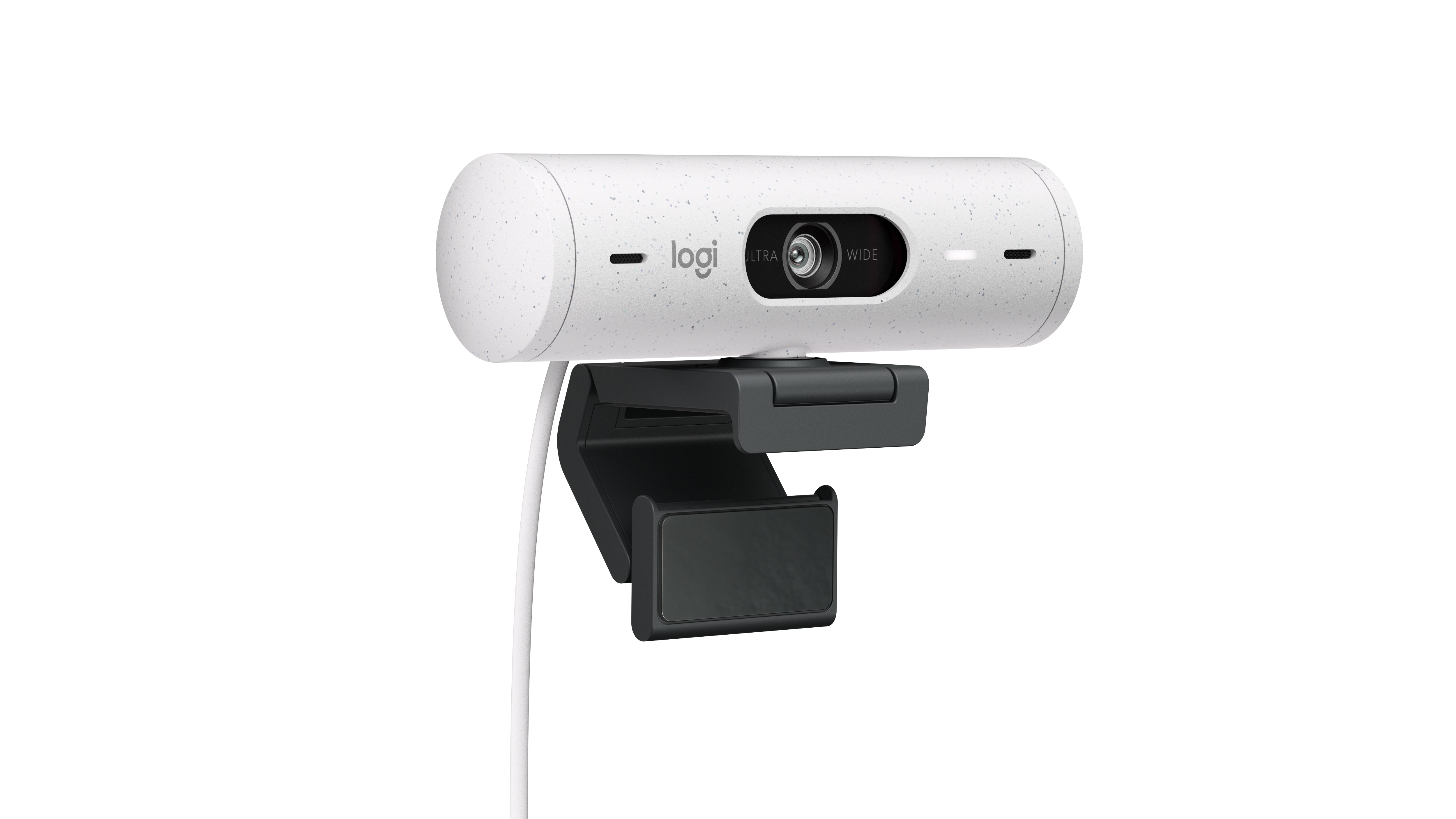 Logitech Brio 500 Full HD 1080p webcam w light correction, auto-framing, & Show Mode - Off White