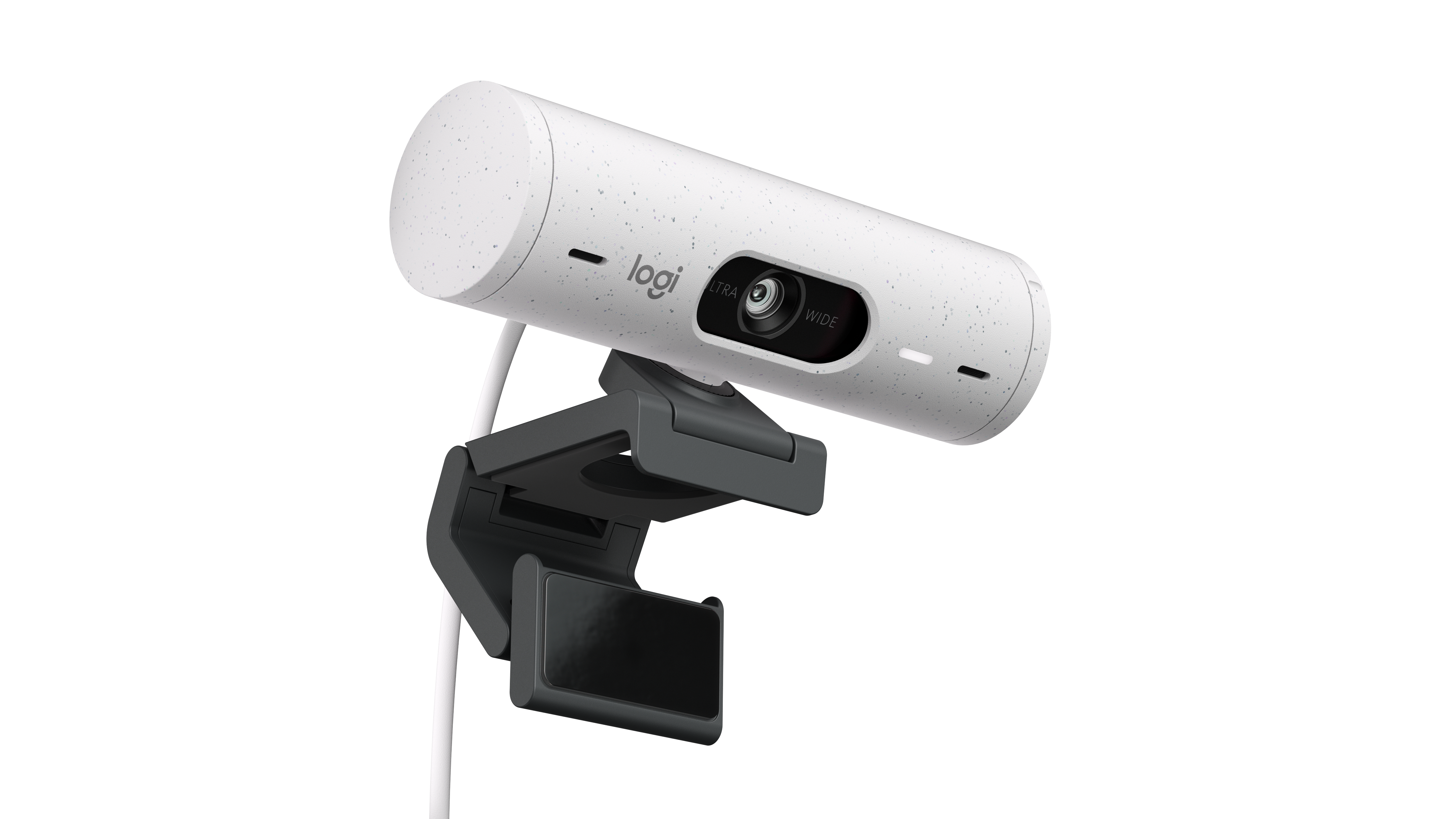 Logitech Brio 500 Full HD 1080p webcam w light correction, auto-framing, & Show Mode - Off White