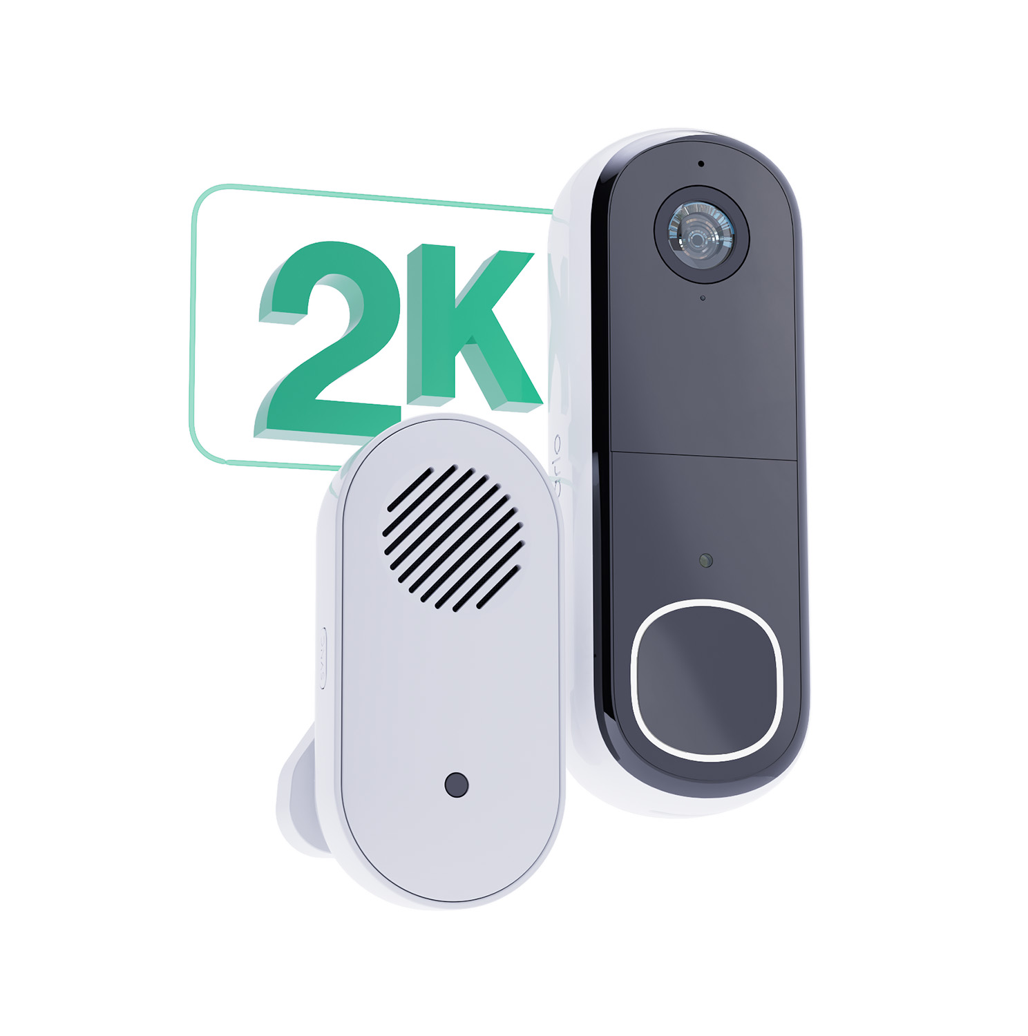 Arlo Essential (Gen.2) Video Doorbell and Chime 2K Security wireless - 1 Doorbell and chime - White