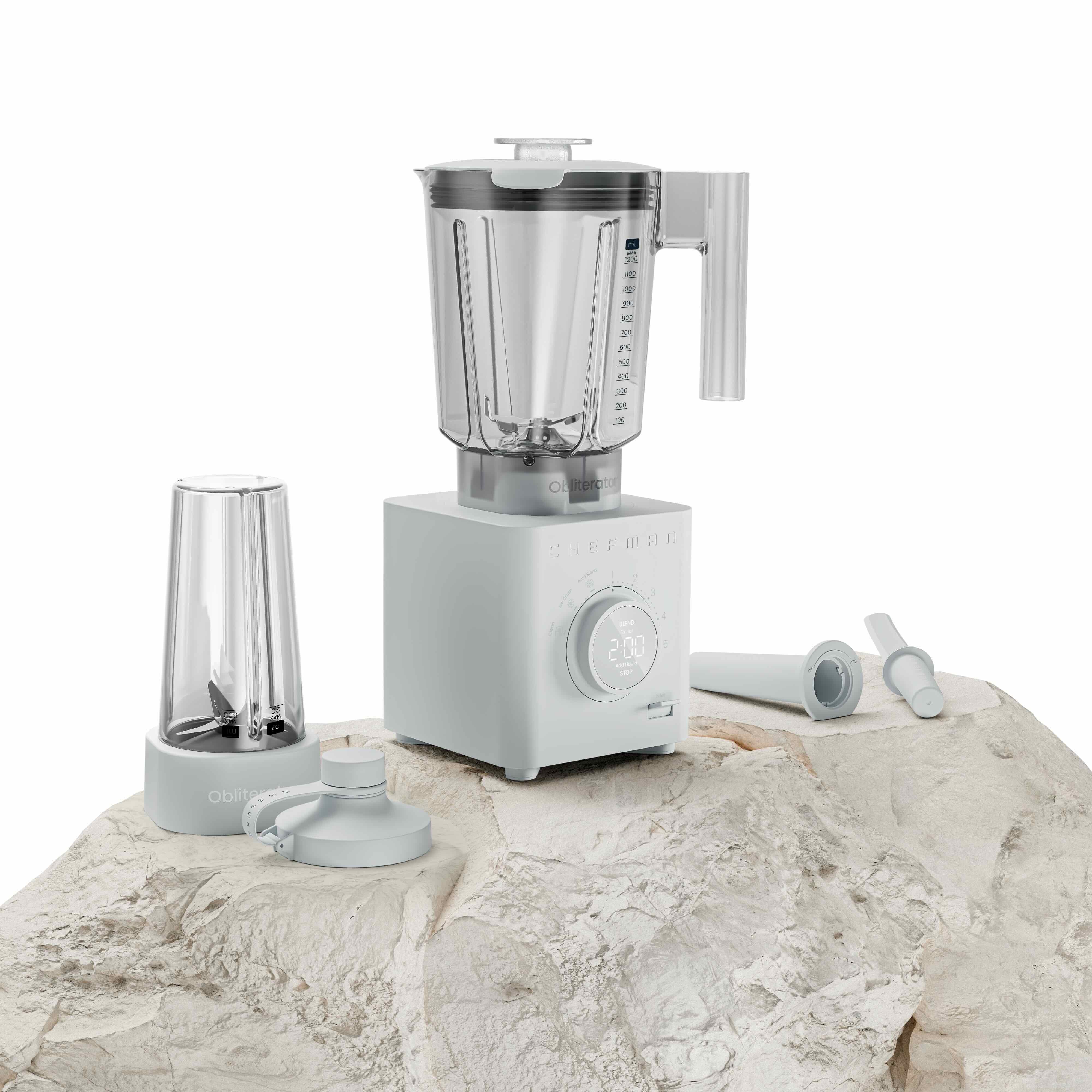 Chefman Obliterator Blender with Travel Jar - Concrete
