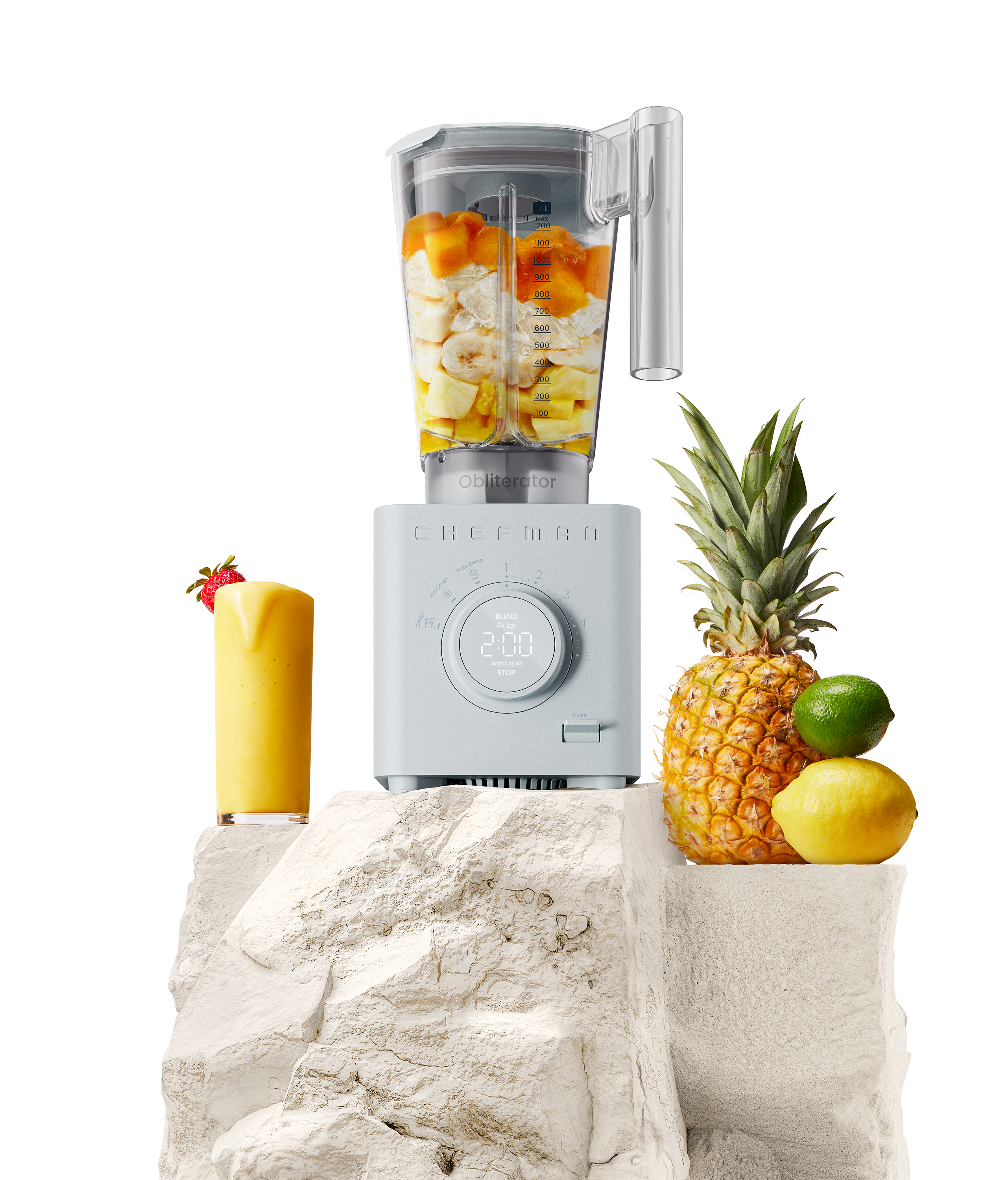 Chefman Obliterator Blender with Travel Jar - Concrete
