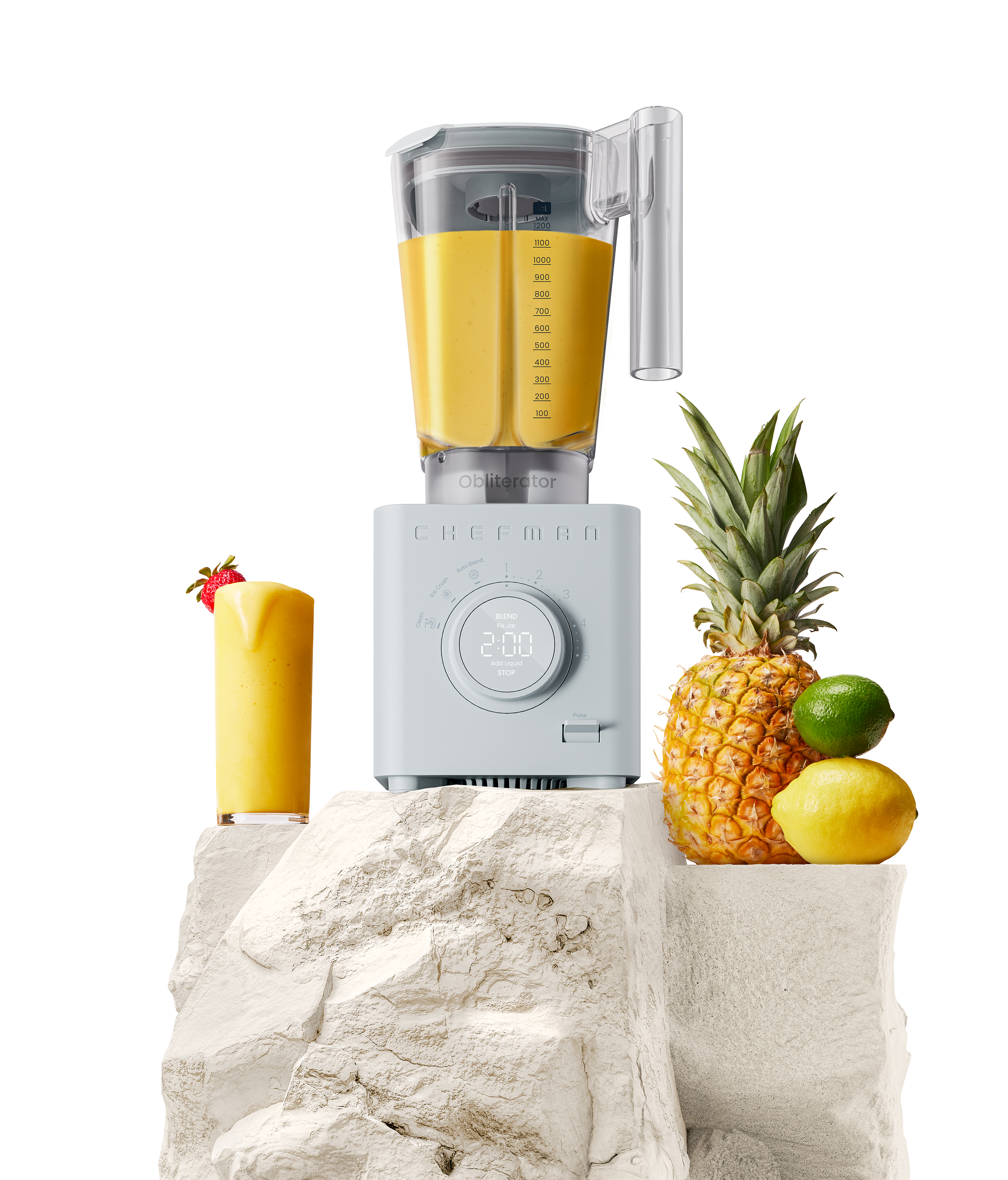 Chefman Obliterator Blender with Travel Jar - Concrete