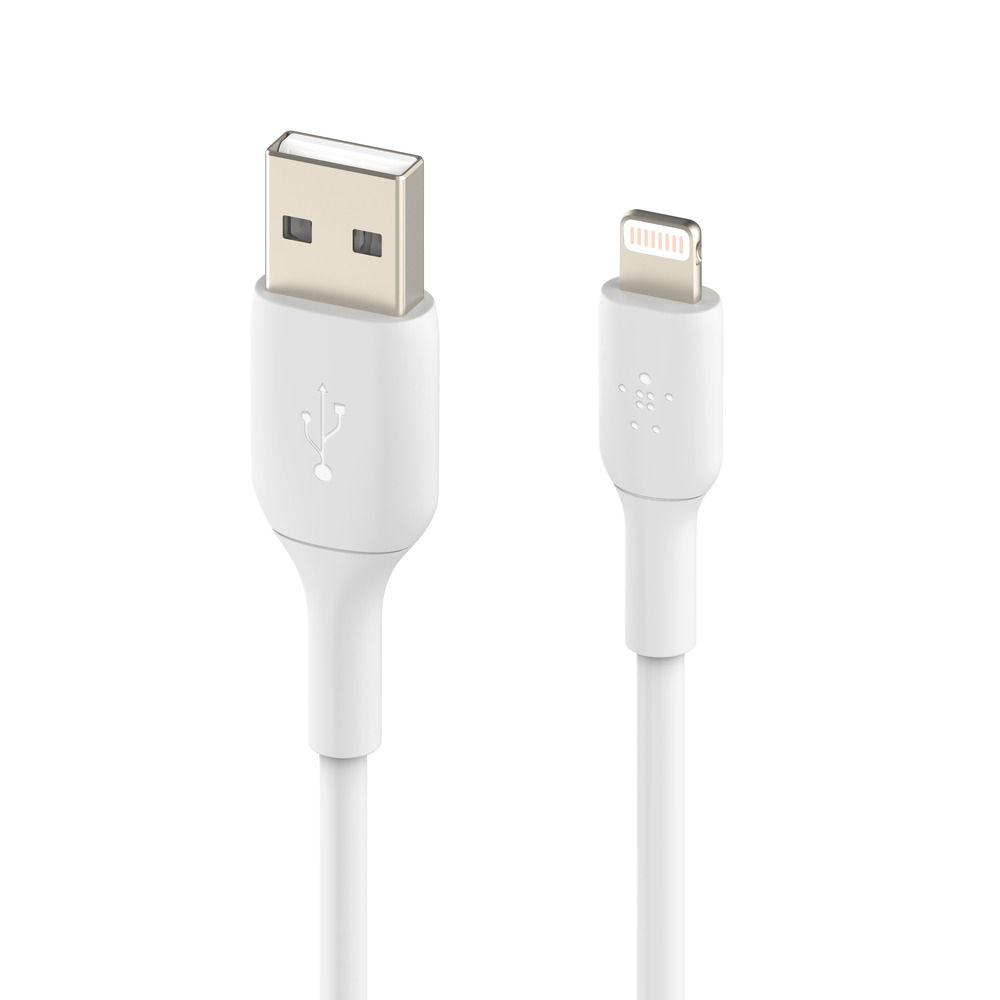 Belkin BOOST CHARGE USB-A to Lightning Cable, PVC - 2M - White