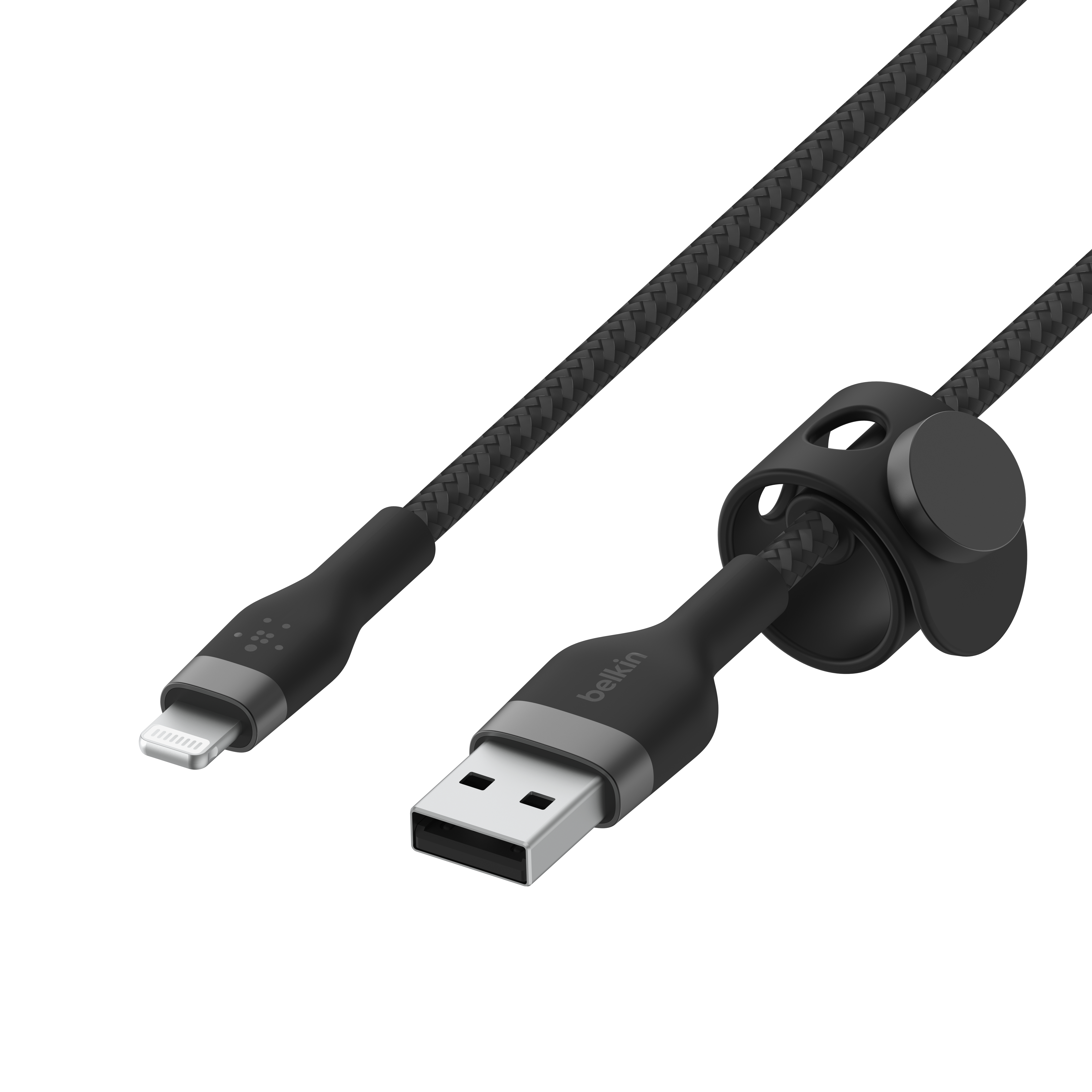 Belkin BOOST CHARGE PRO Flex  USB-A to LTG, Braided Silicone Cable - 2M - Black
