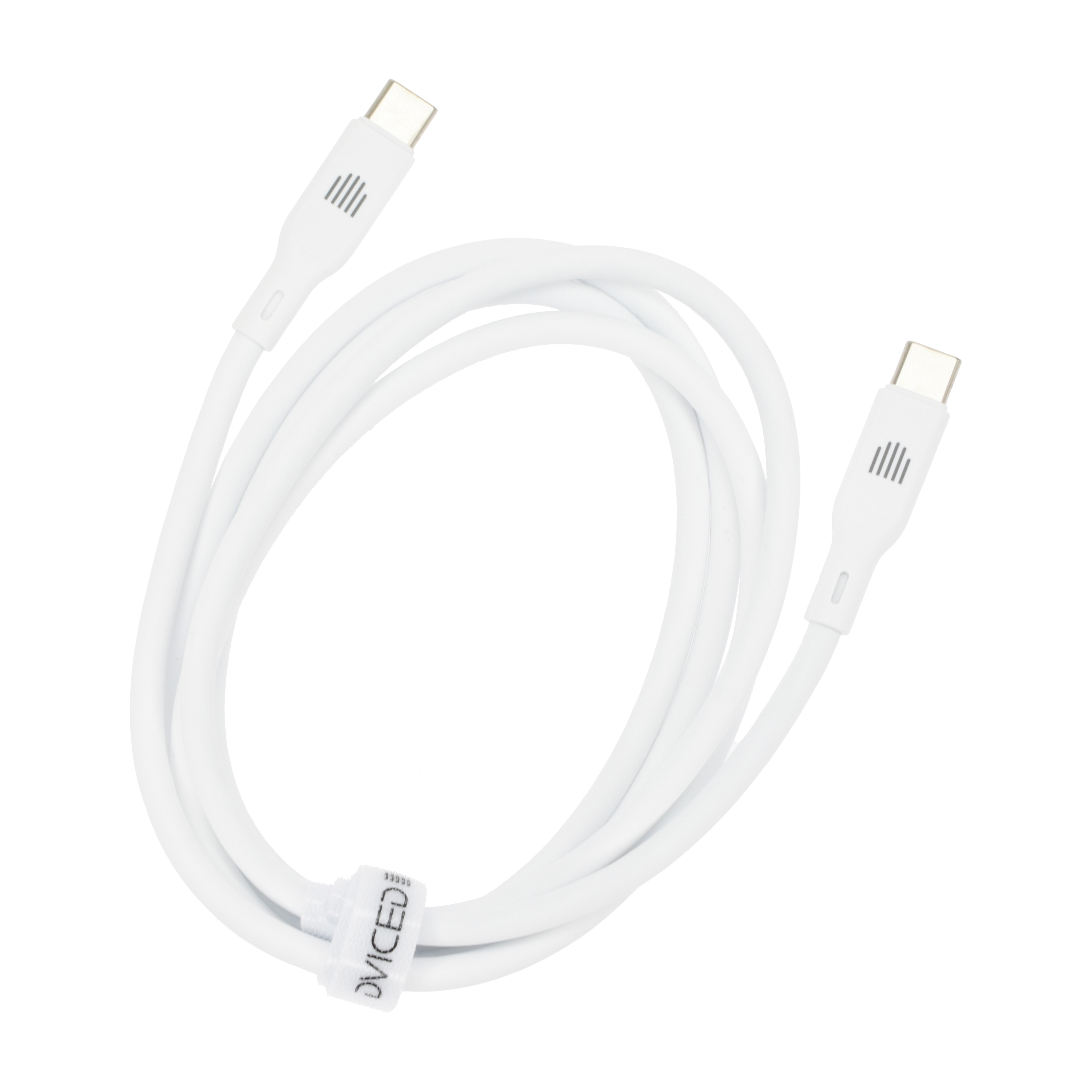 Dviced Cable USB-C to USB-C silicone 1,25m - White