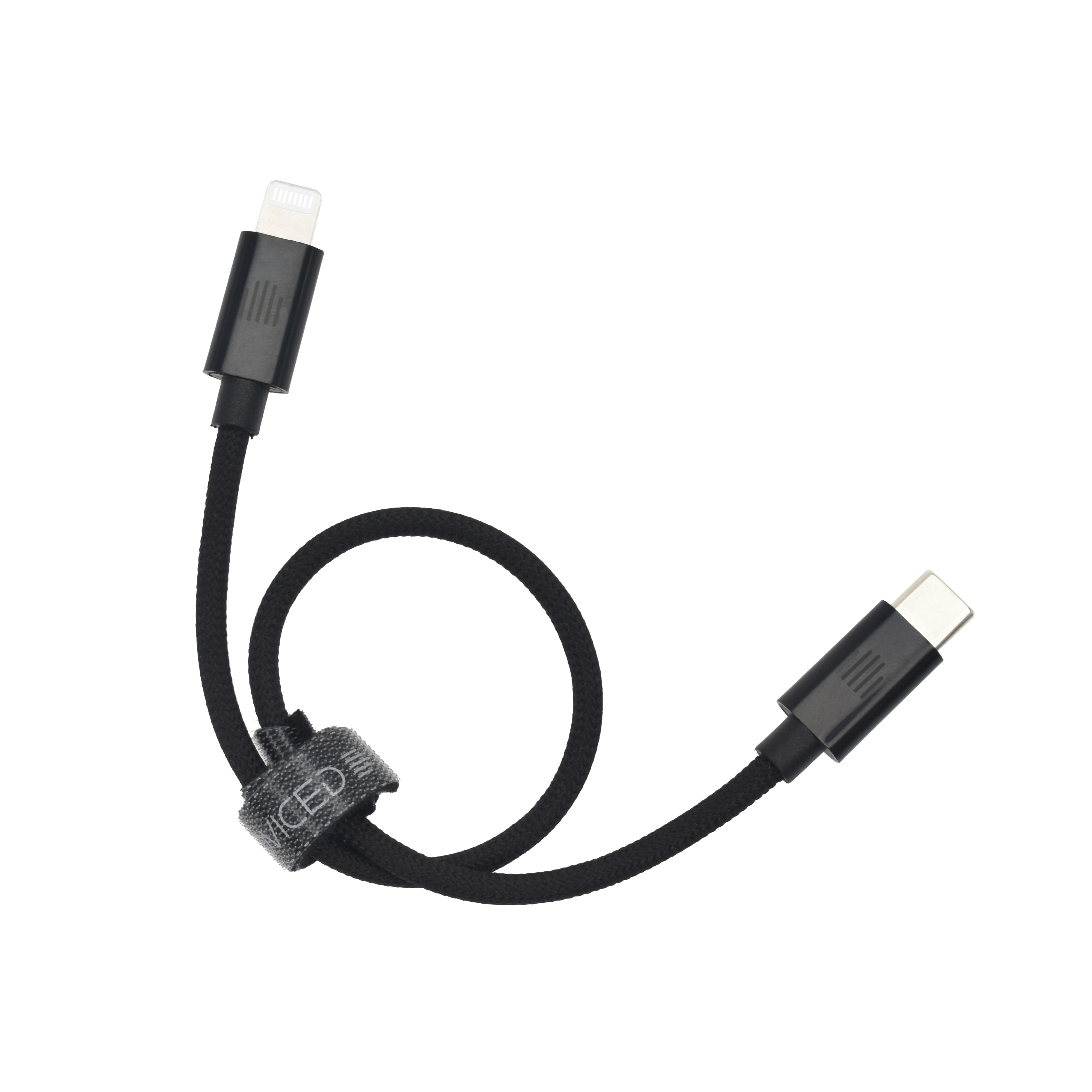 Dviced Cable USB-C to Lightning Nylon Textile 0,25m - Black