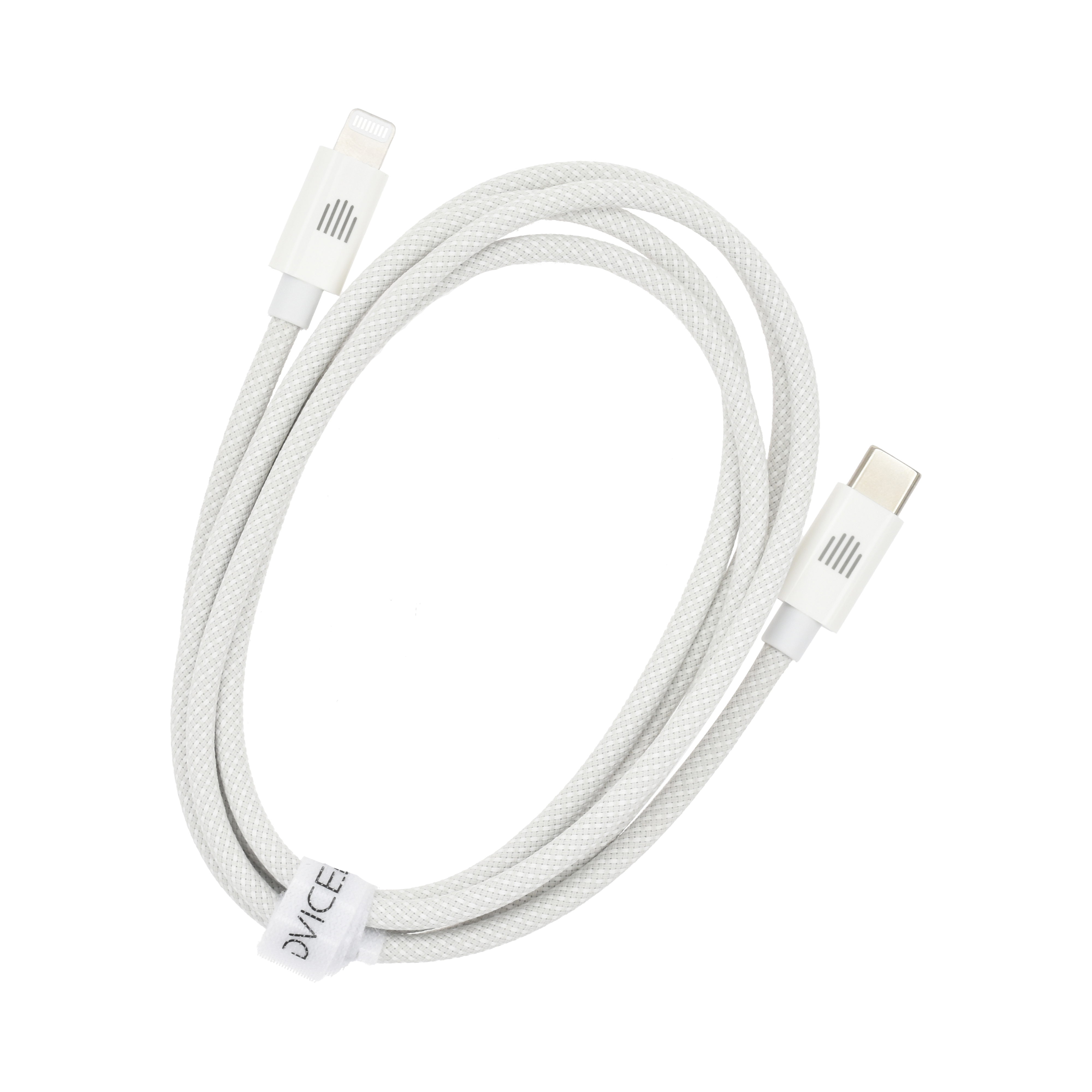 Dviced Cable USB-C to Lightning Nylon Textile 1,25m - White
