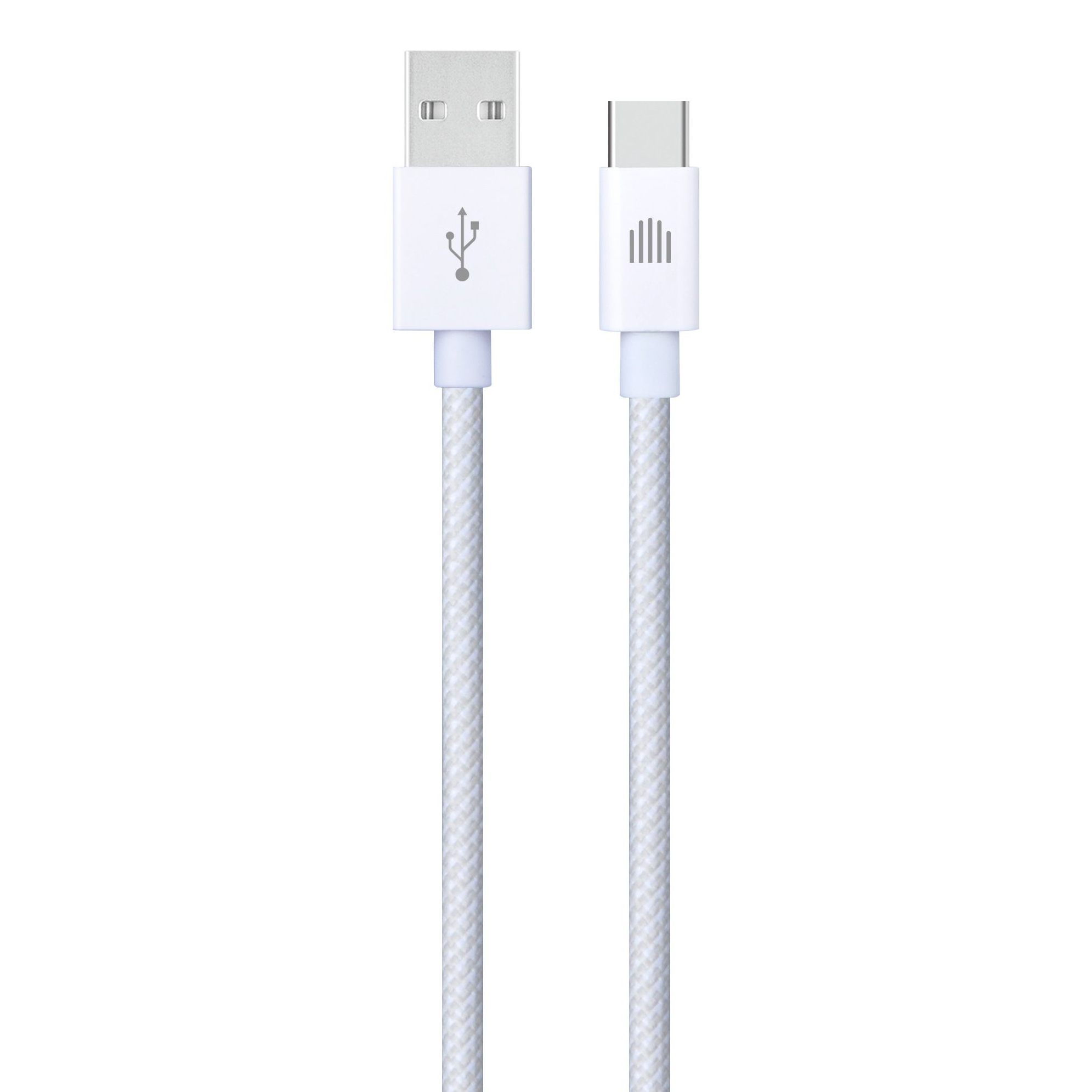 Dviced Cable USB-A to USB-C Nylon Textile 1,25m - White