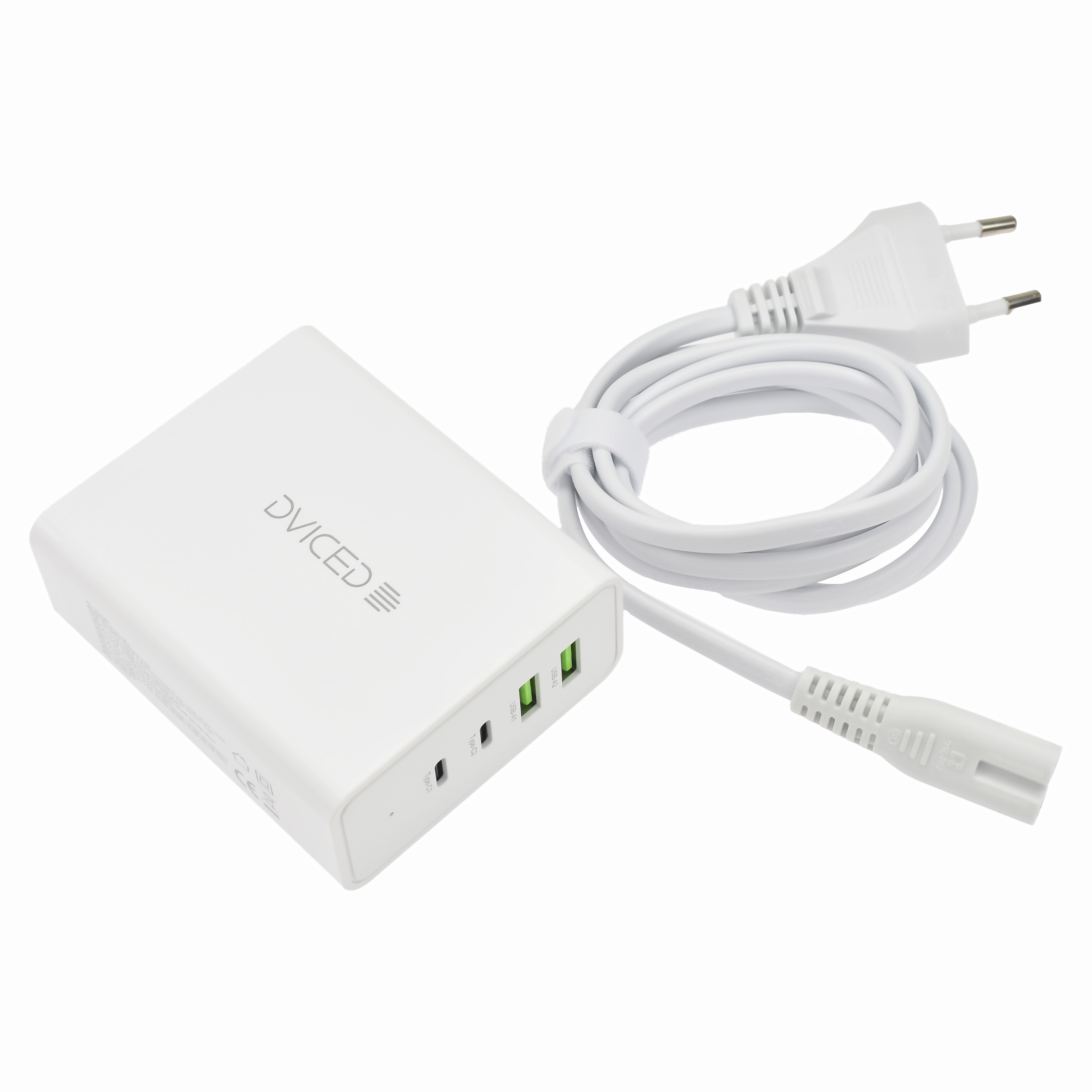 Dviced Desktop charger 100W GaN 2 USB-C 2 USB-A EU - White