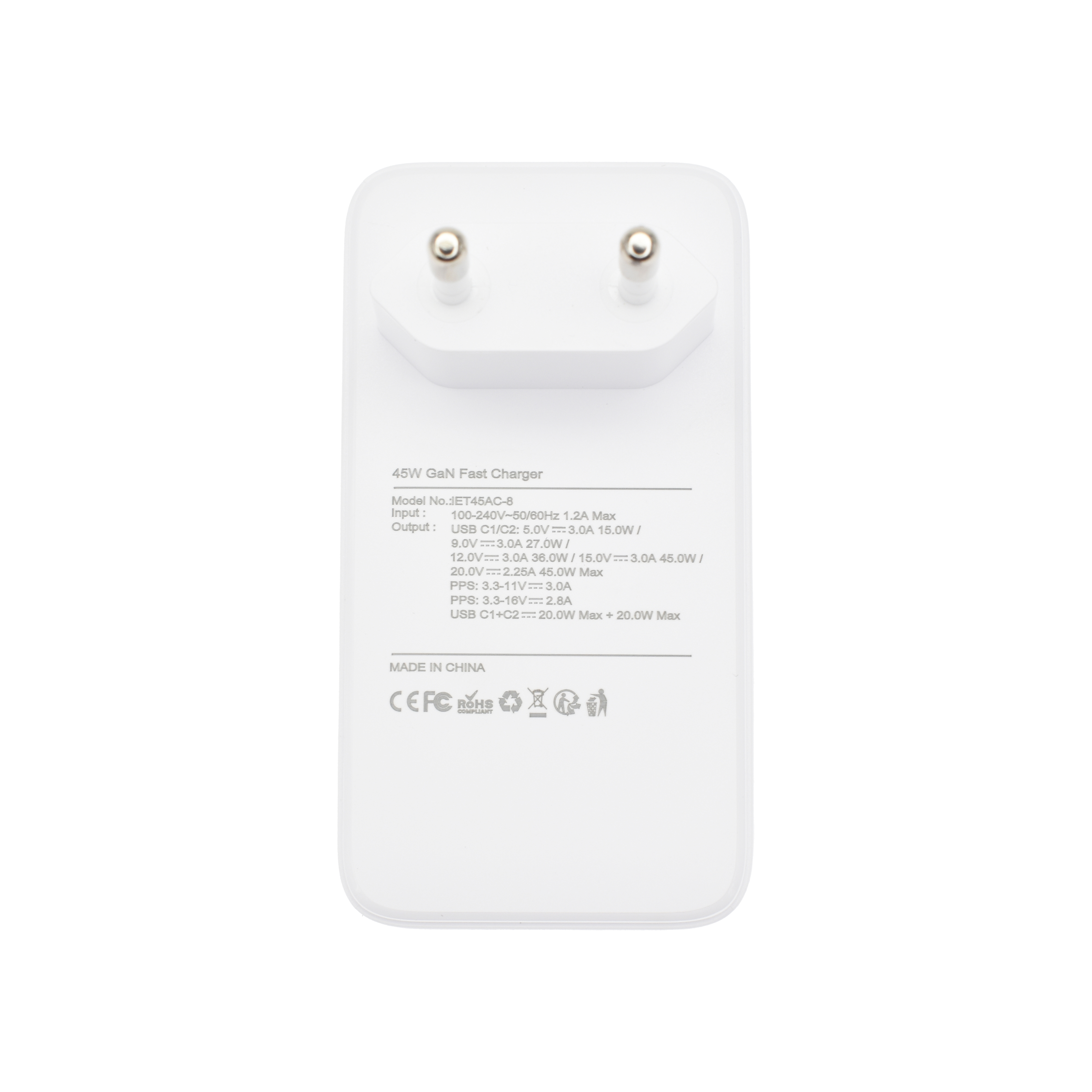 Dviced Wall charger 30W GaN C EU - White