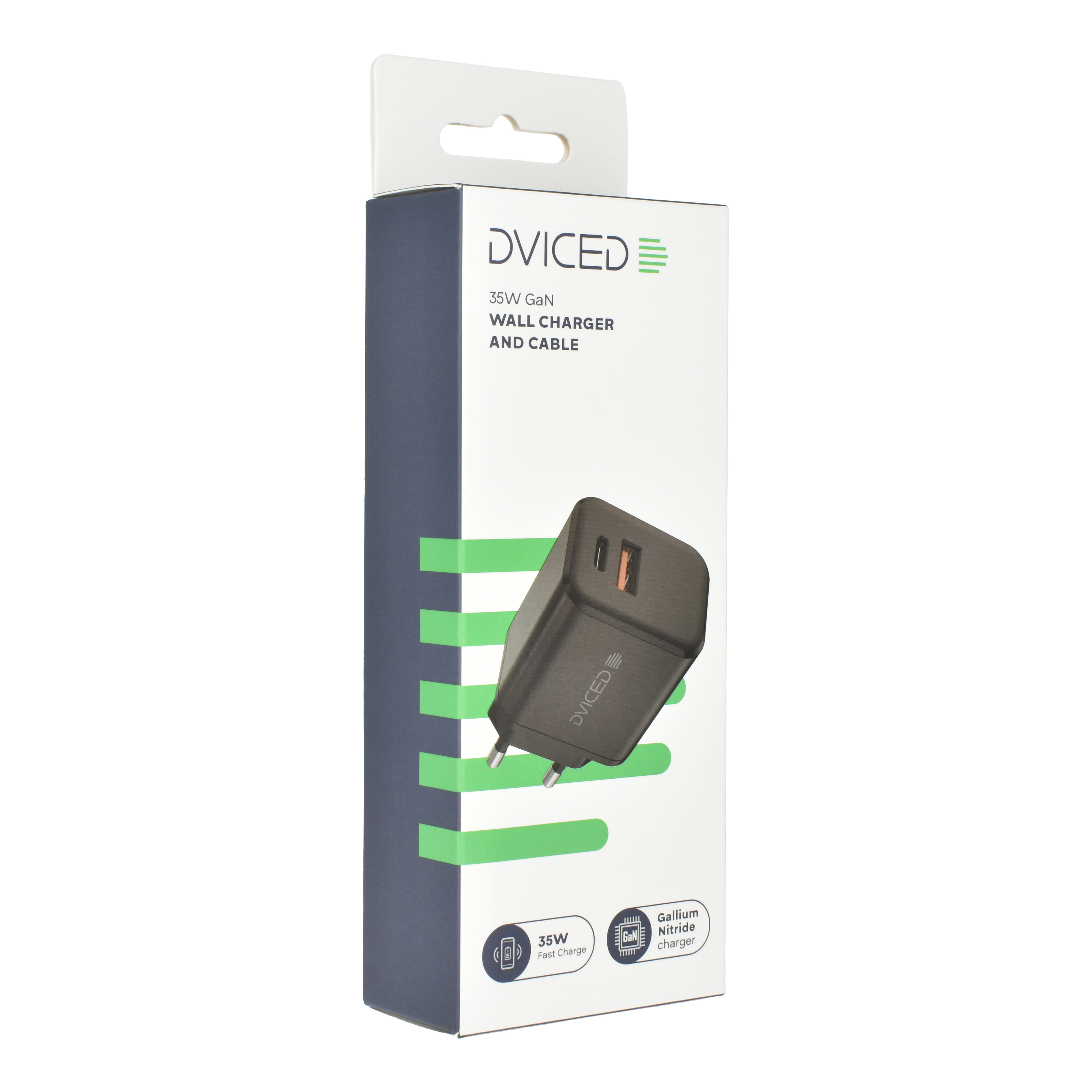 Dviced Wall charger 65W GaN 2 USB-C EU - Black