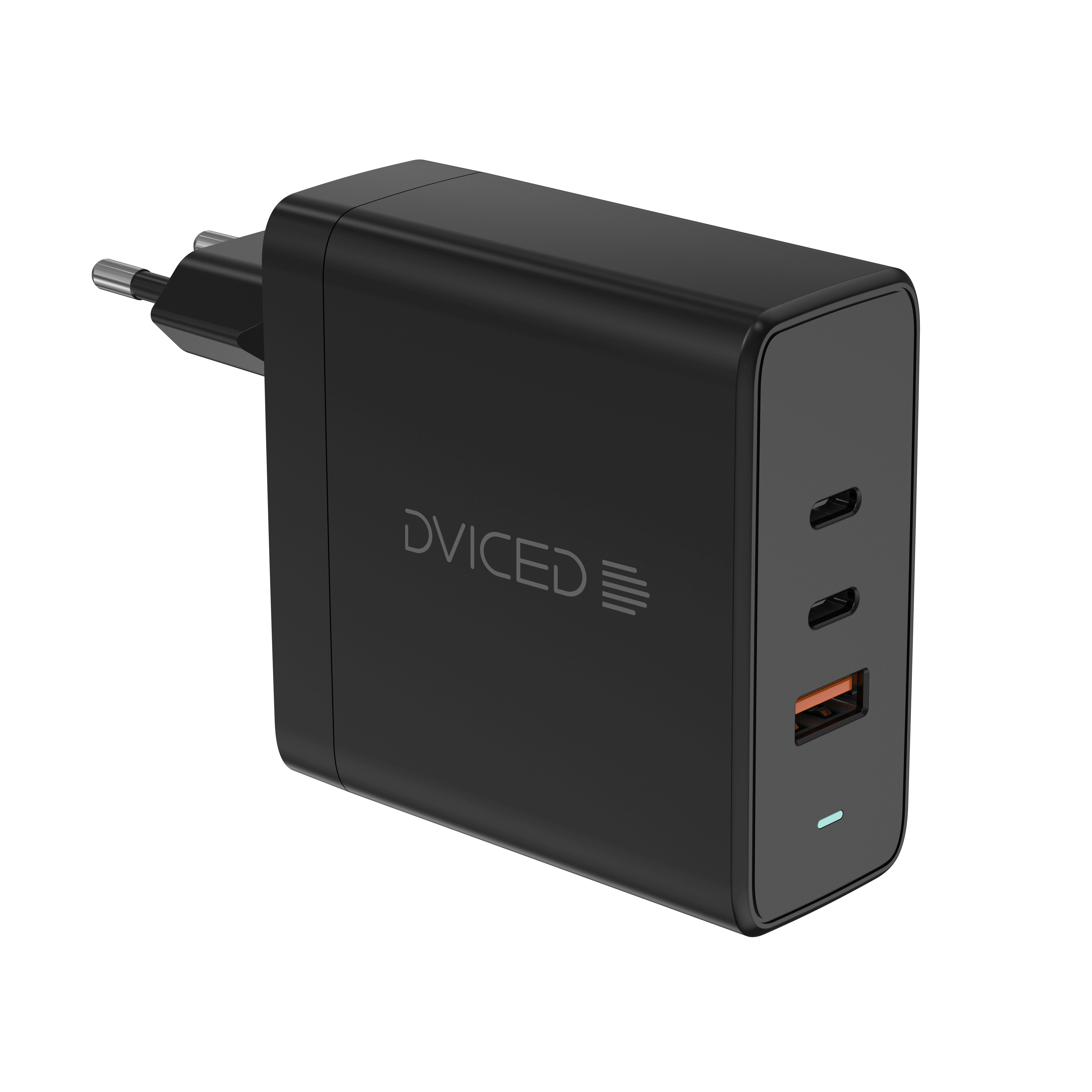Dviced Wall charger 140W GaN 2 USB-C 1 USB-A EU - Black