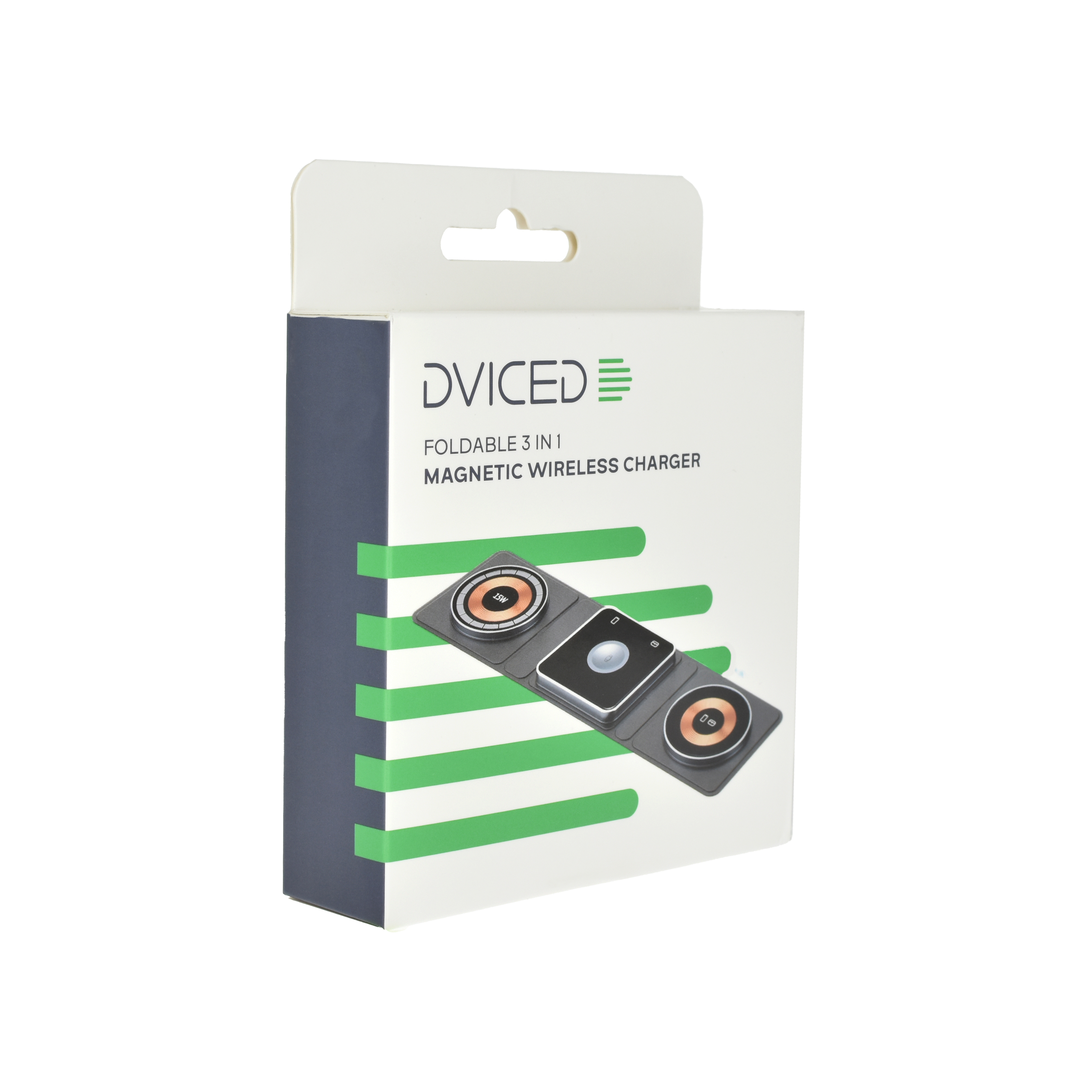 Dviced 3-in-1 foldable magnetic wireless charger - Black/Copper