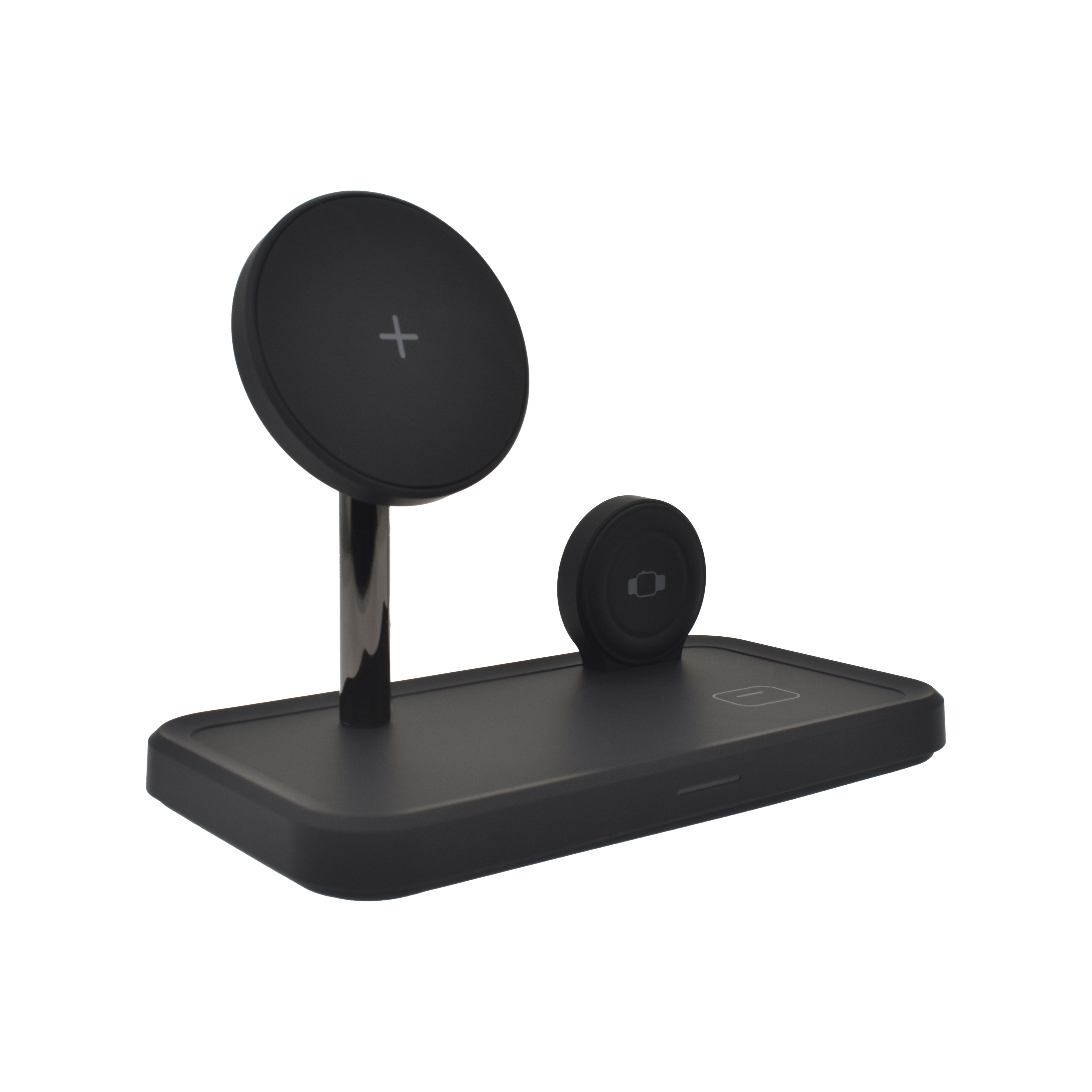 Dviced 3-in-1 magnetic wireless stand w cable, wall charger - Black