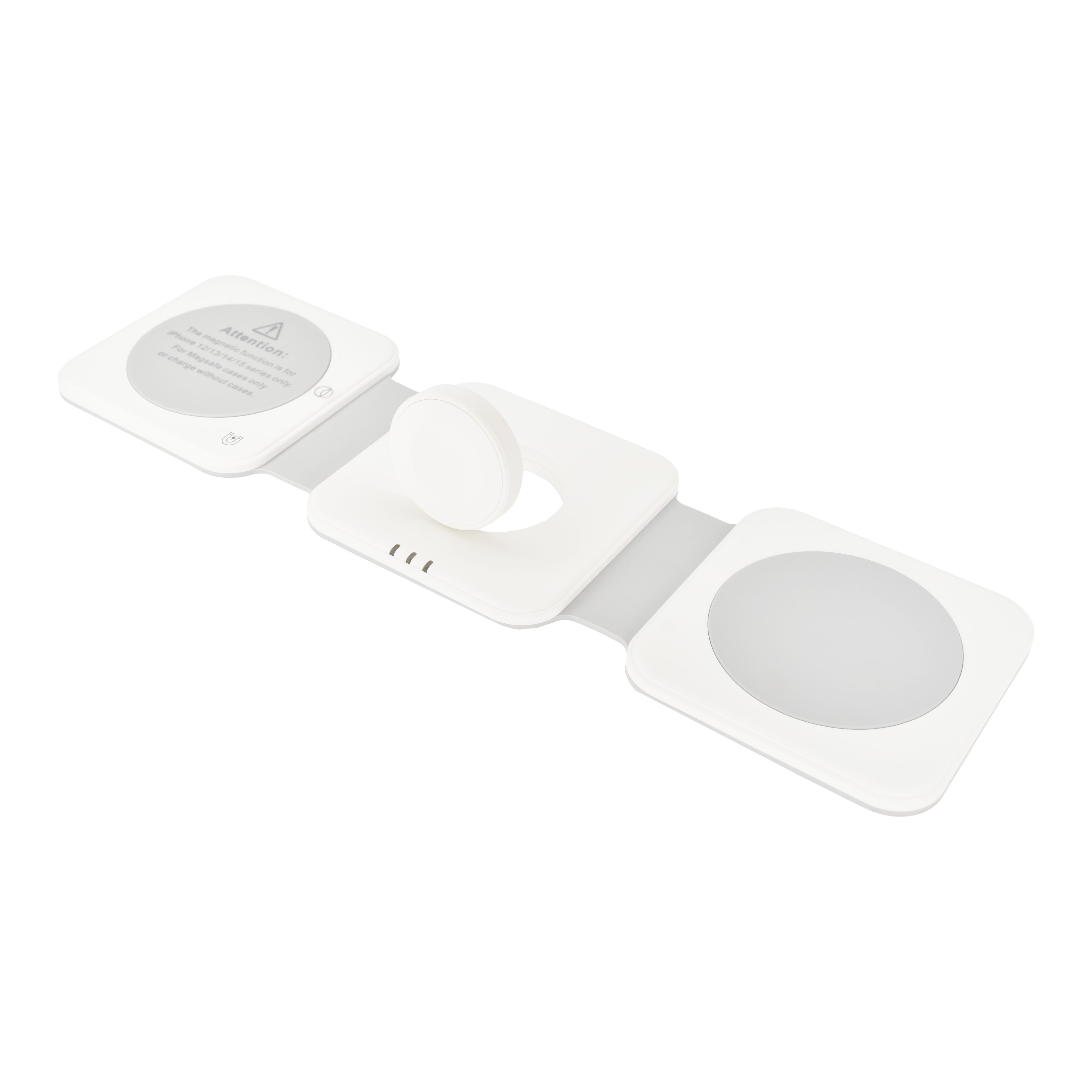 Dviced 3-in-1 foldable magnetic wireless charger - White
