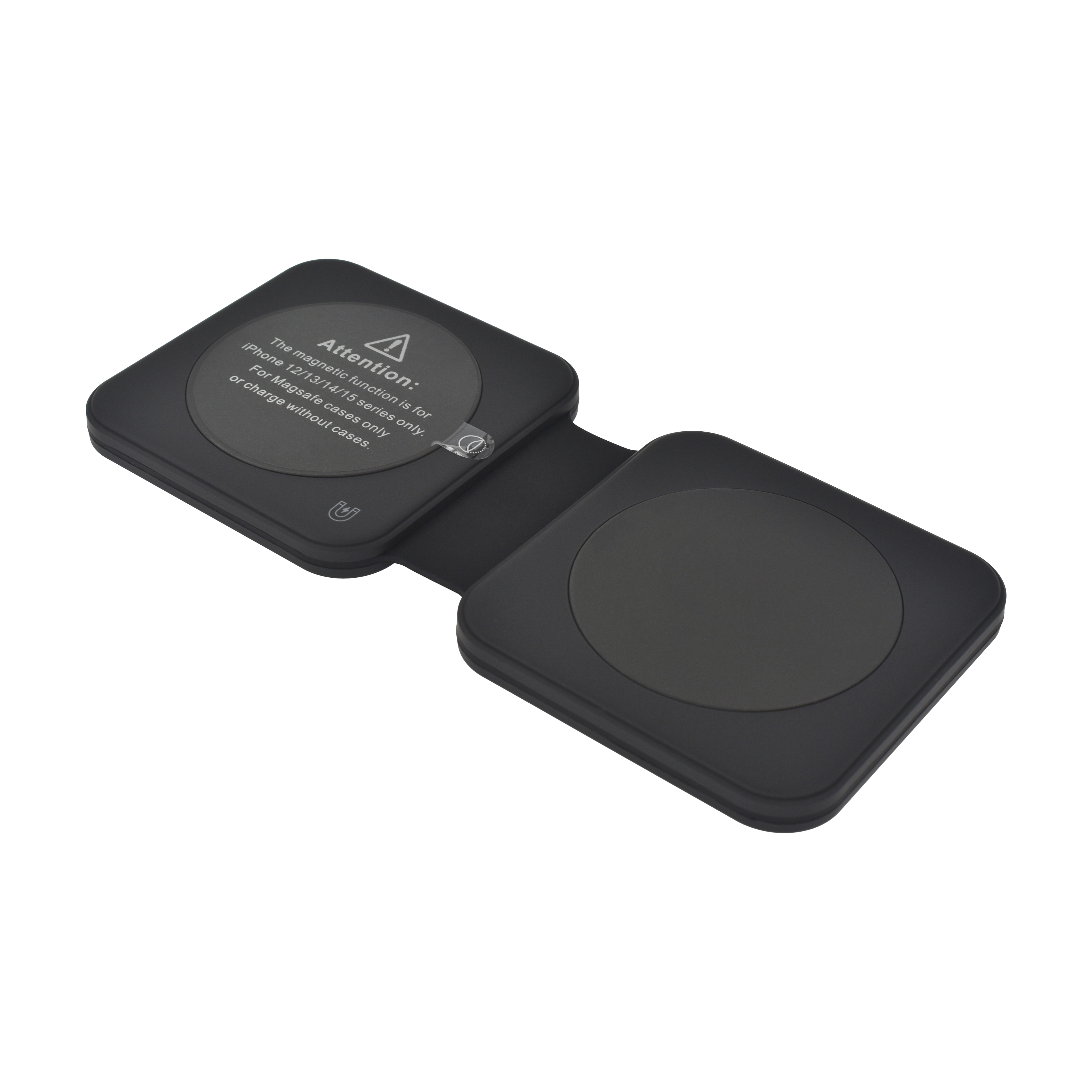 Dviced 2-in-1 foldable magnetic wireless charger - Black
