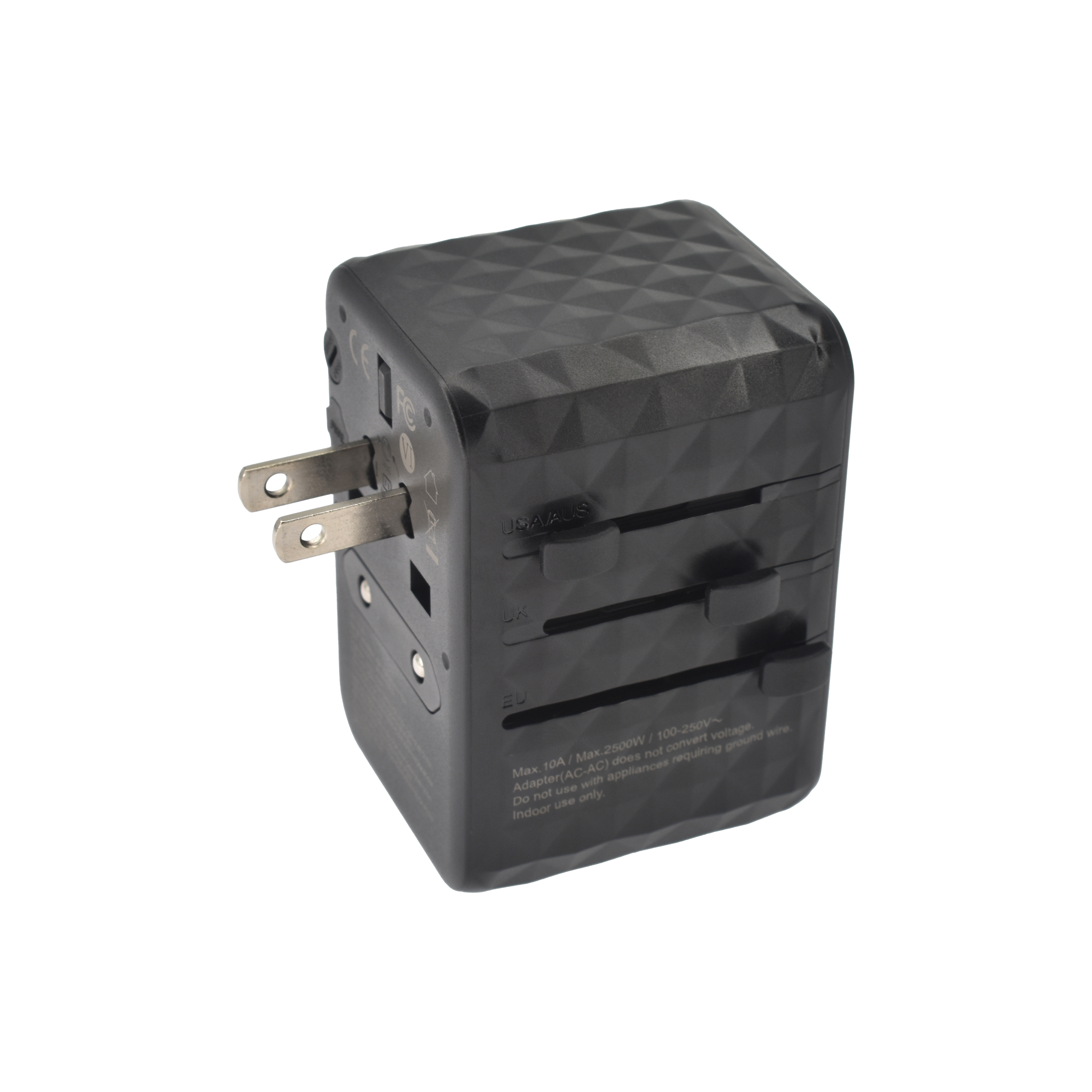 Dviced Universal travel adapter 65W GaN - Black