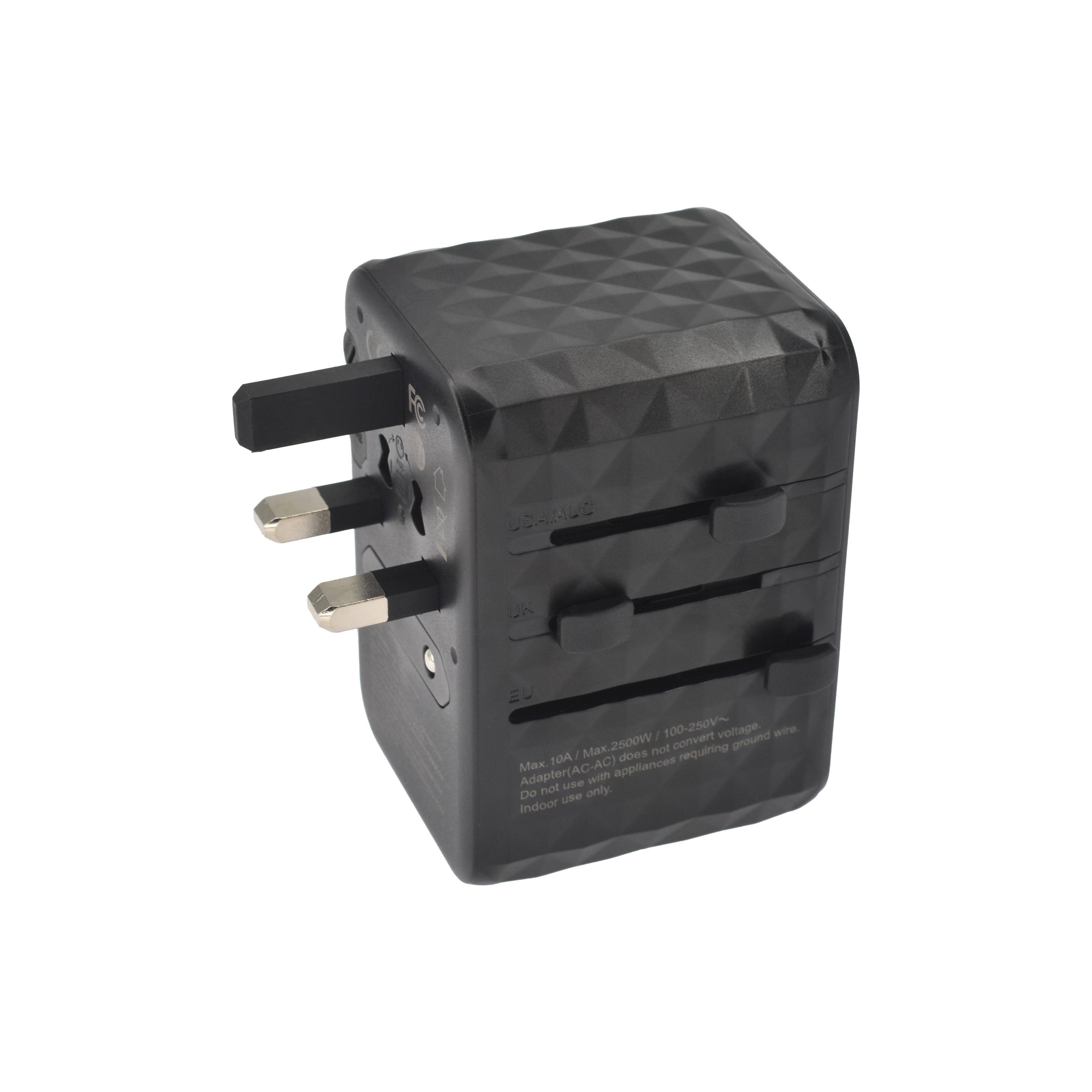 Dviced Universal travel adapter 65W GaN - Black