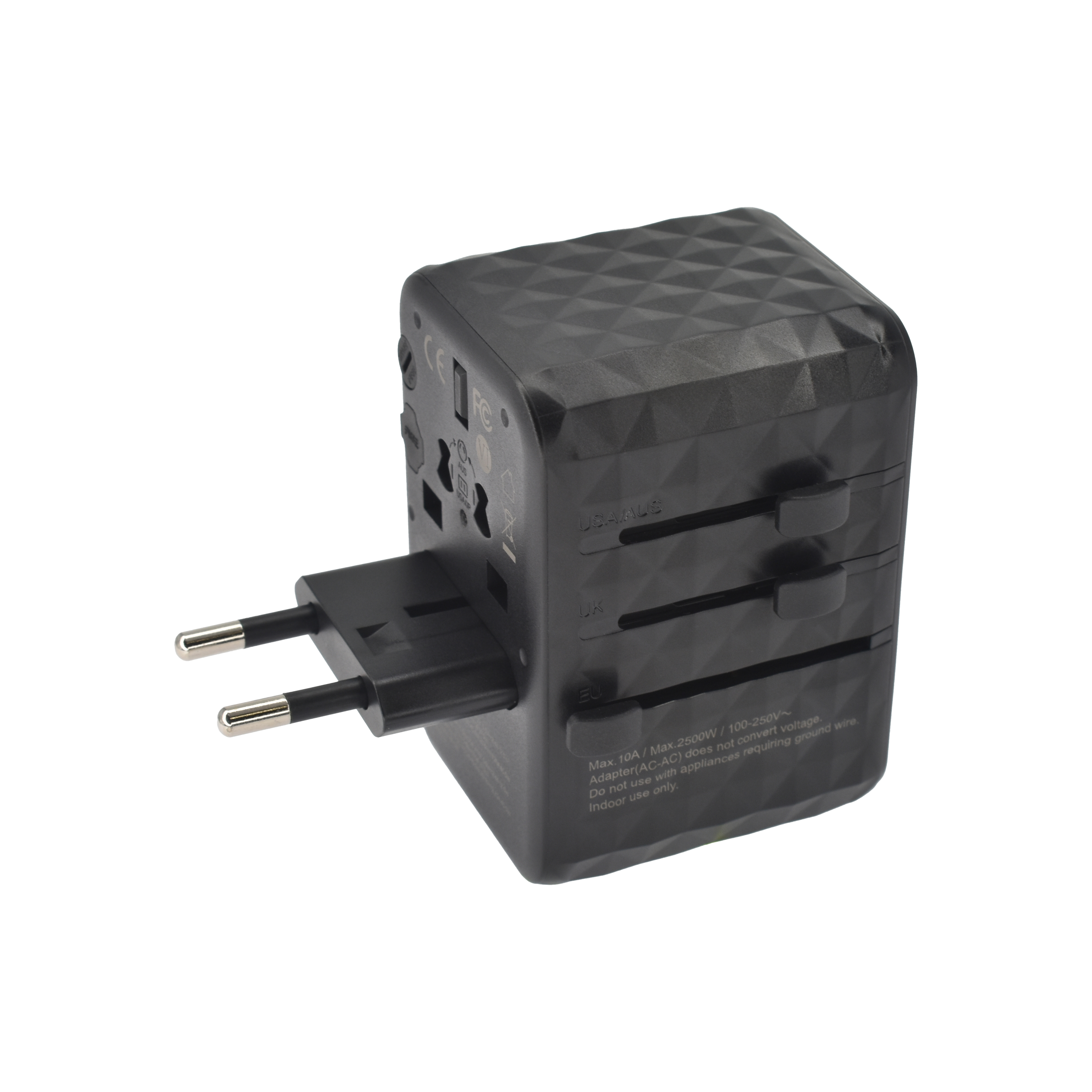 Dviced Universal travel adapter 65W GaN - Black