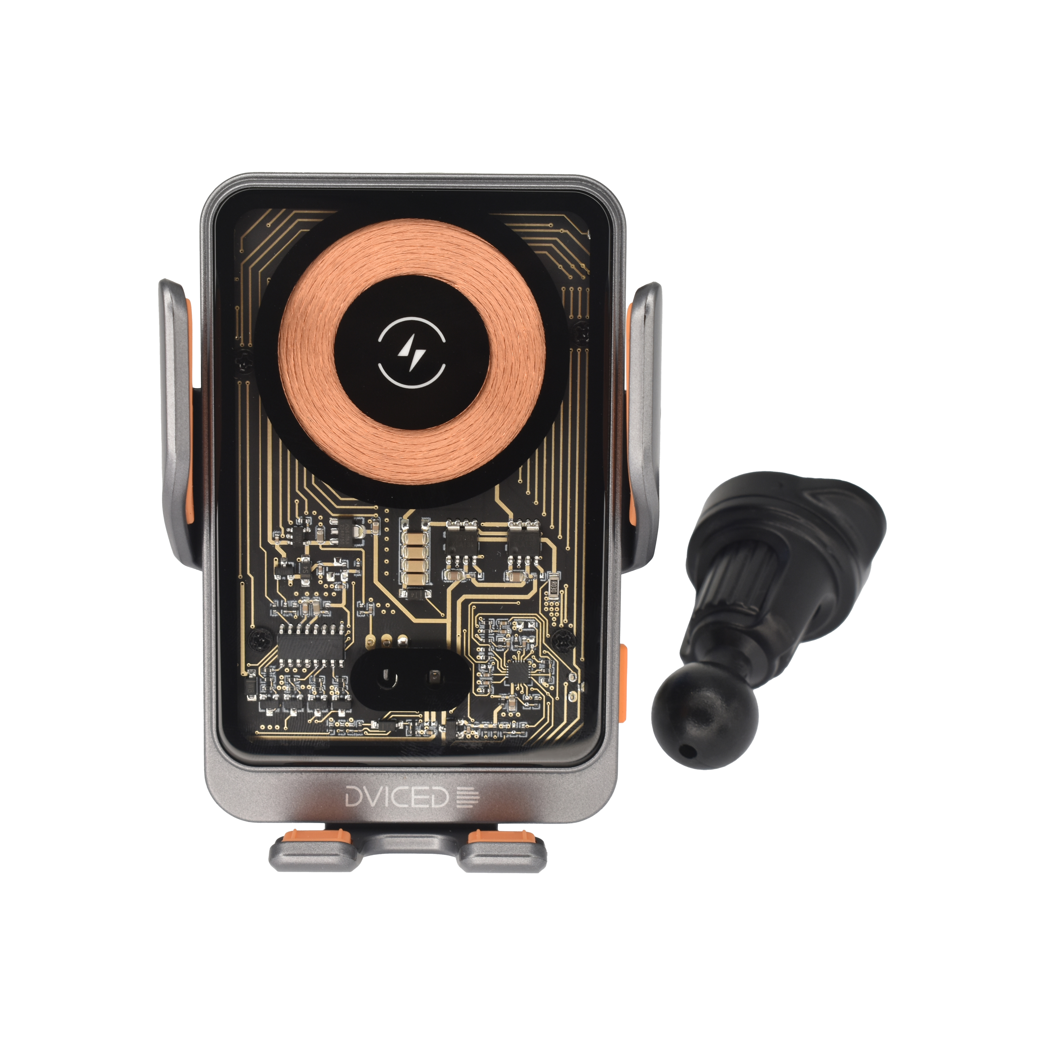 Dviced Wireless induction car mount charger - Gray