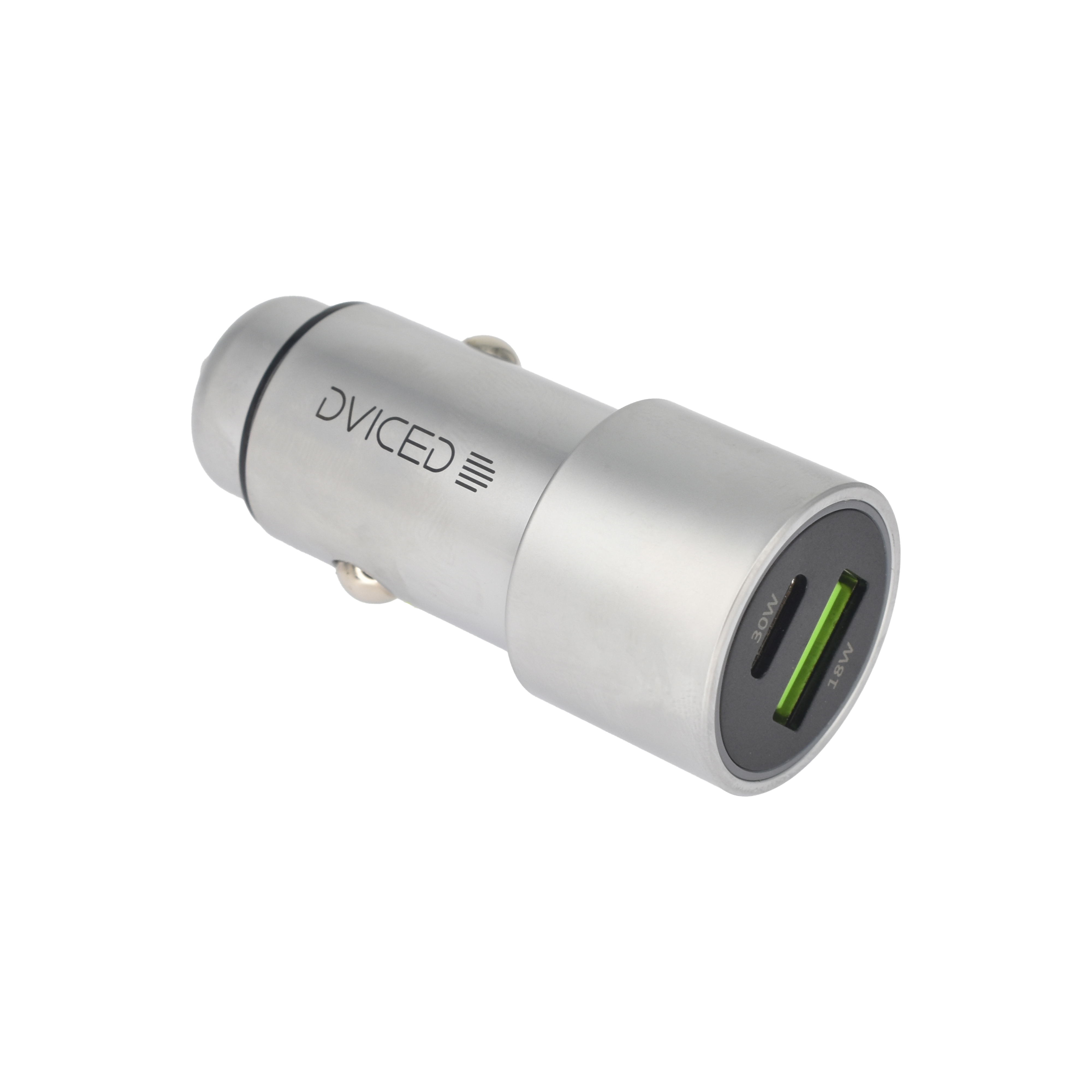 Dviced Car charger 1 USB-A 1 USB-C - Metal