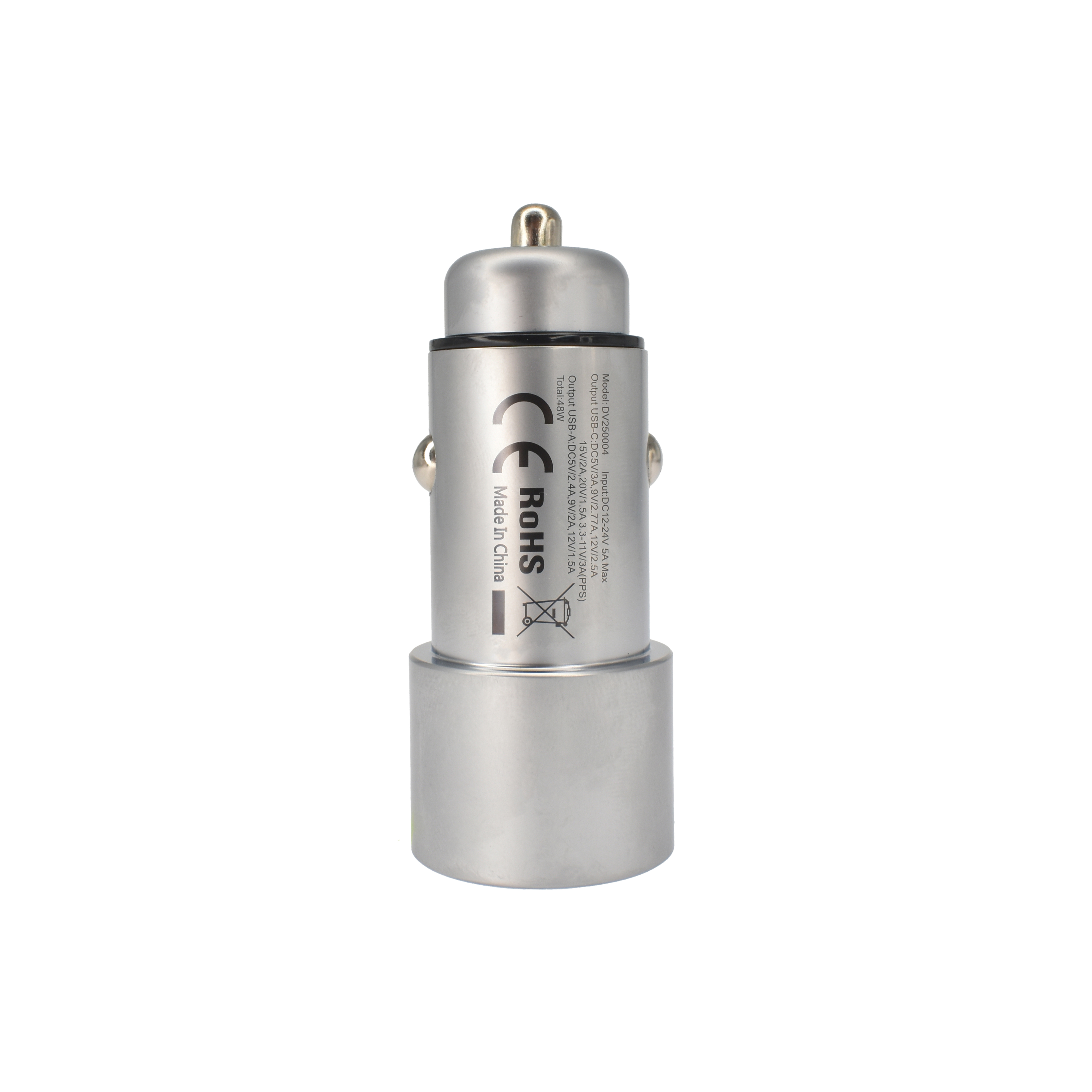 Dviced Car charger 1 USB-A 1 USB-C - Metal