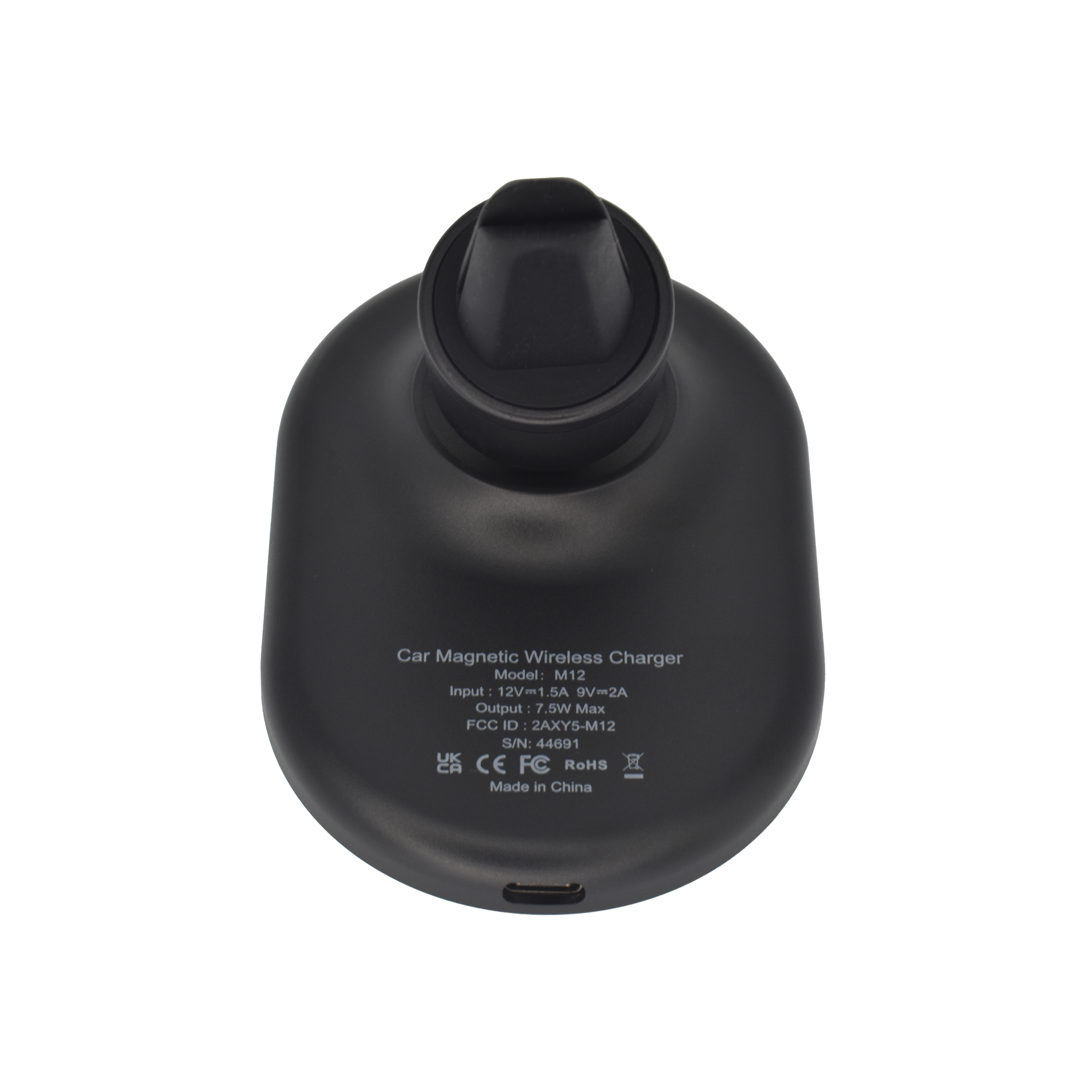 Dviced Magnetic wireless  car charger - Black