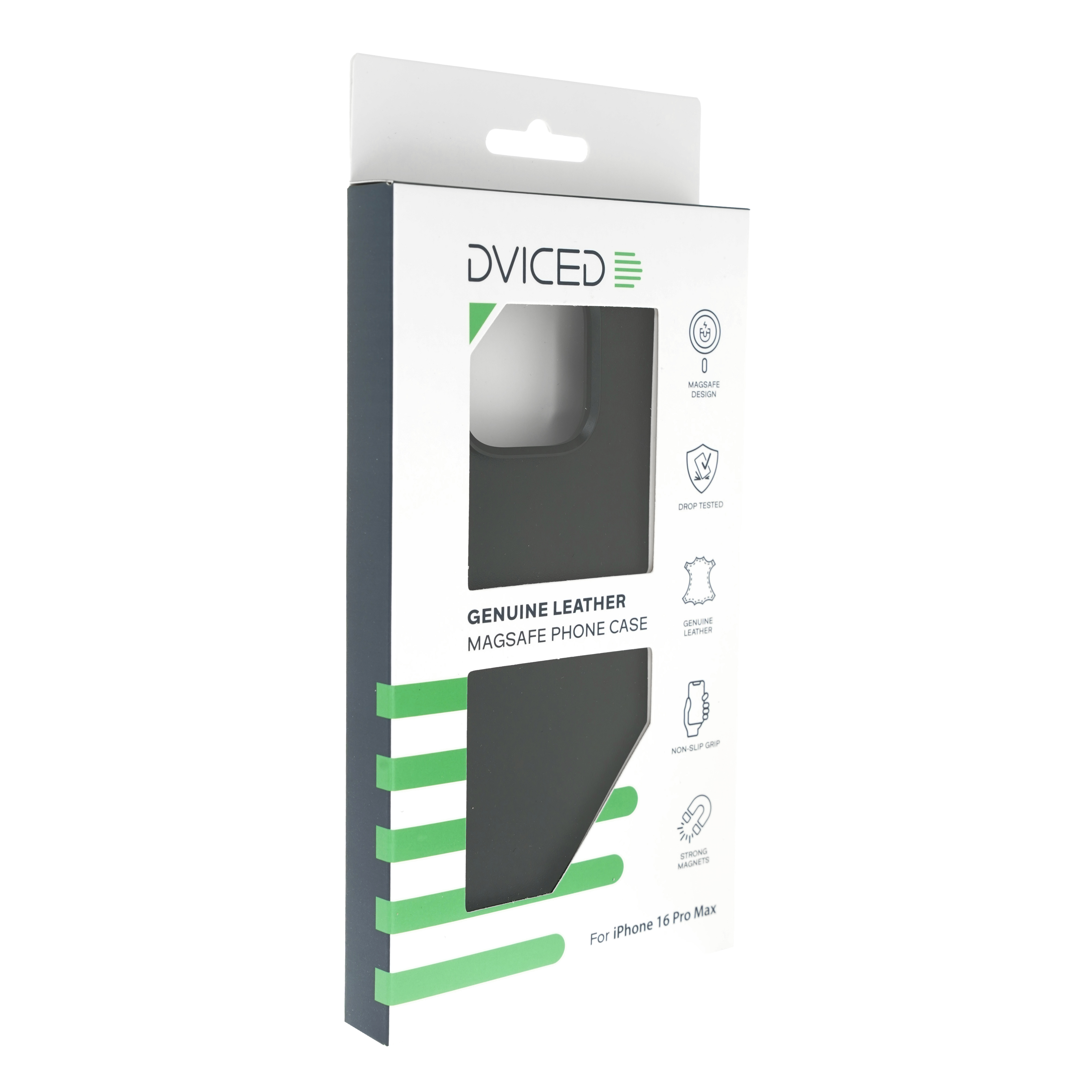 Dviced Leather case with magsafe for iPhone 16 Pro Max - Black