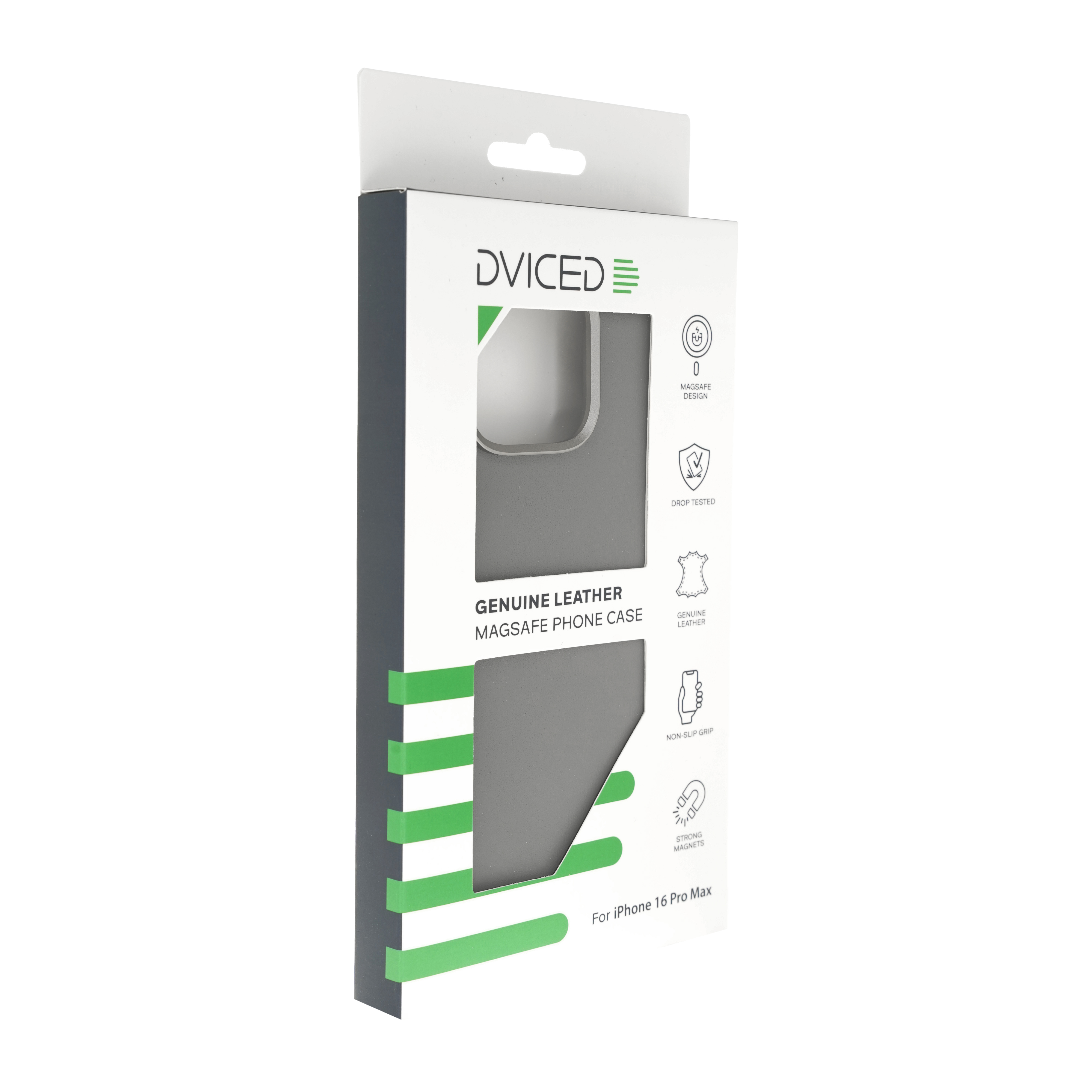 Dviced Leather case with magsafe for iPhone 16 Pro Max - Grey